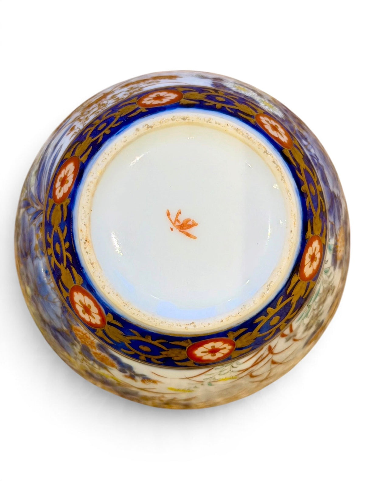 A Fine Fukagawa Porcelain Covered Jar with Prunus, Chrysanthemums and Birds. Meiji period
