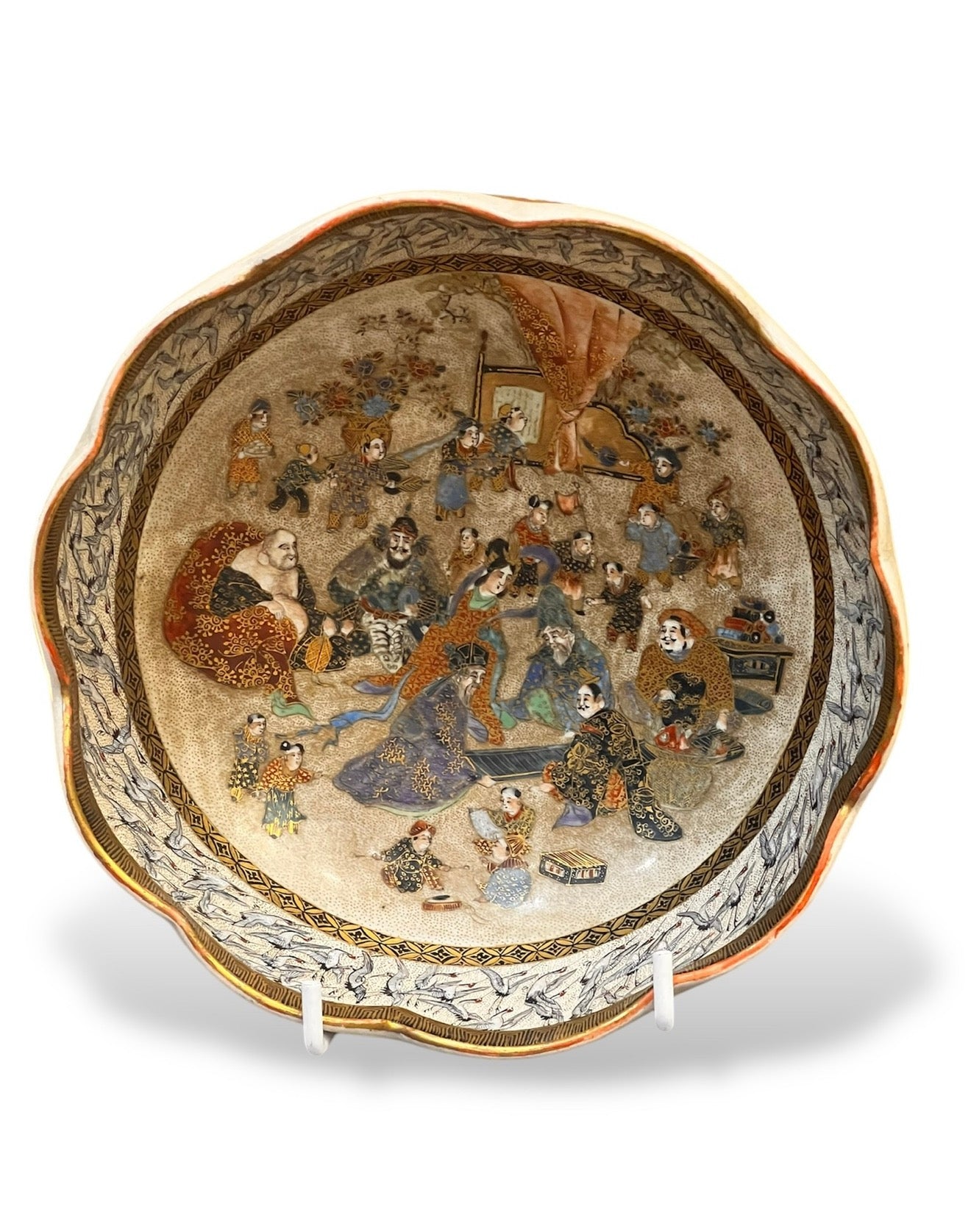 A Fine Japanese Satsuma Earthenware Bowl by Kanzan
Meiji period