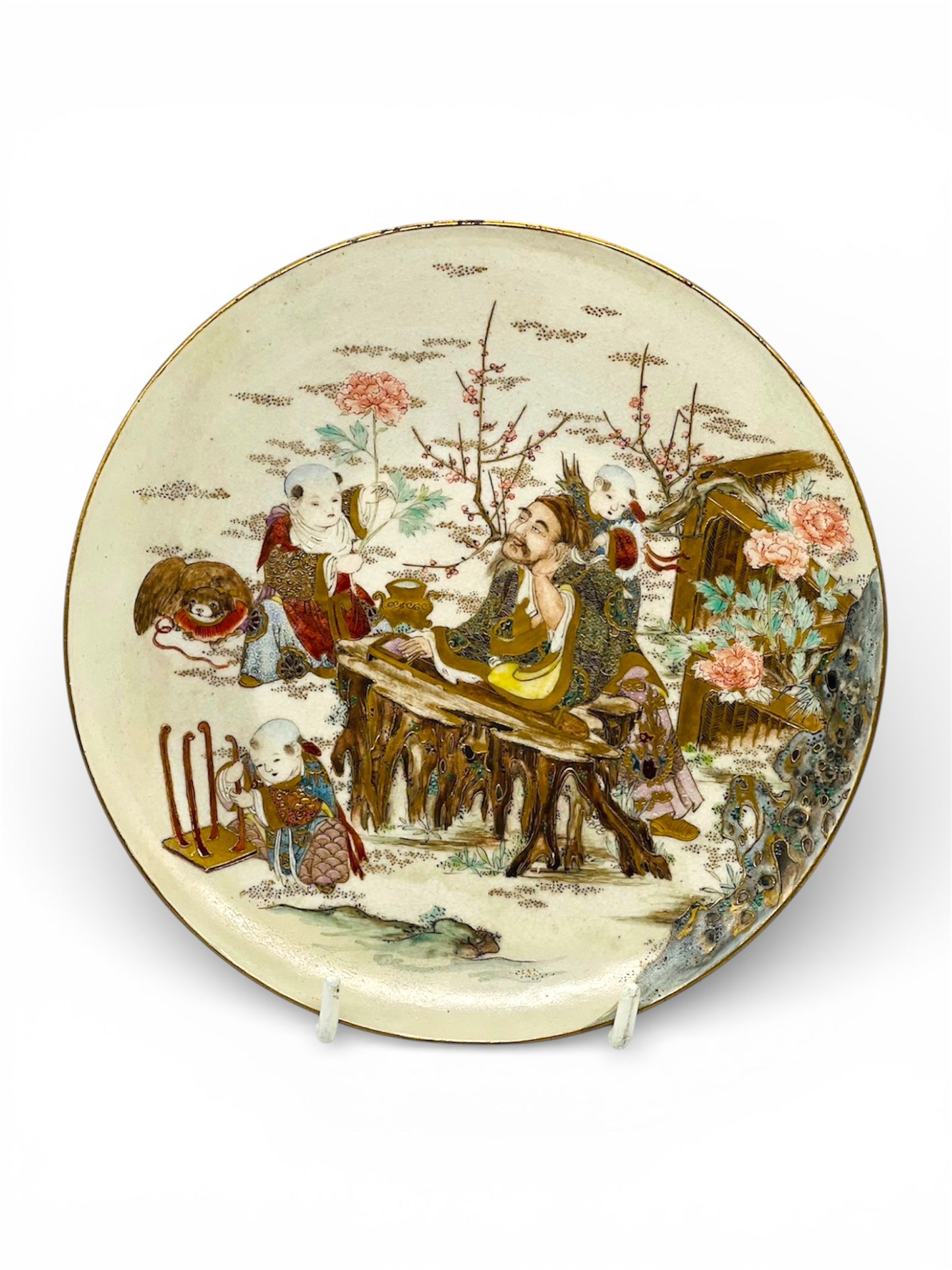 A Fine Japanese Satsuma Earthenware Dish Meiji period