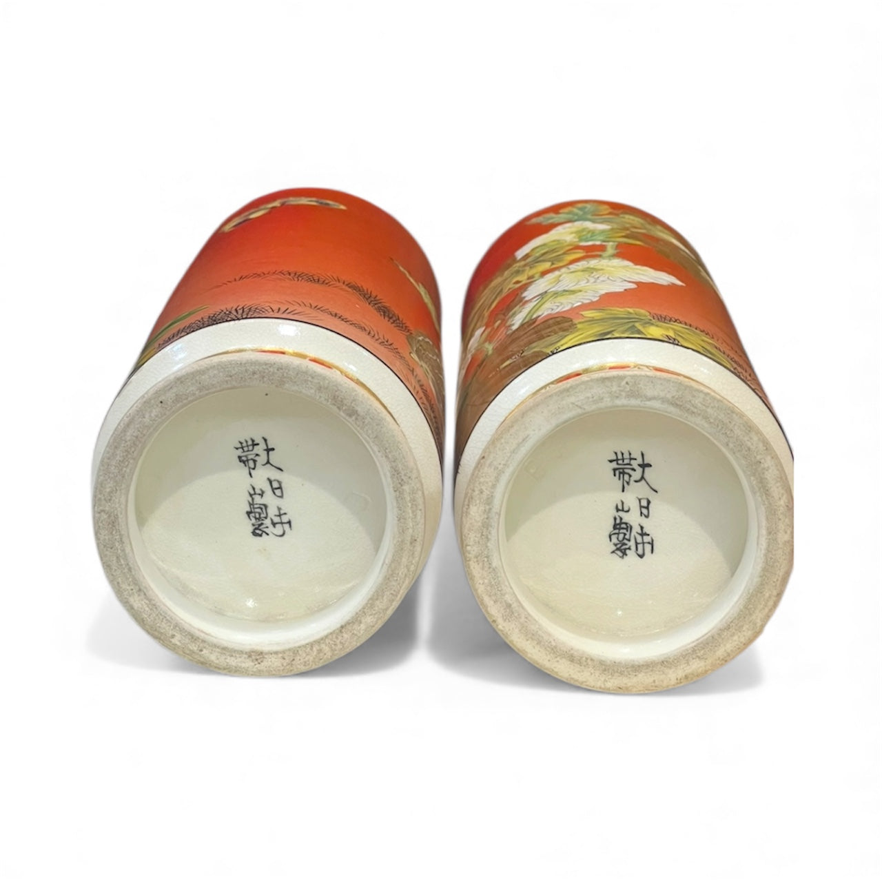 A Fine Pair of Japanese Satsuma Vases by Taizan Yohei