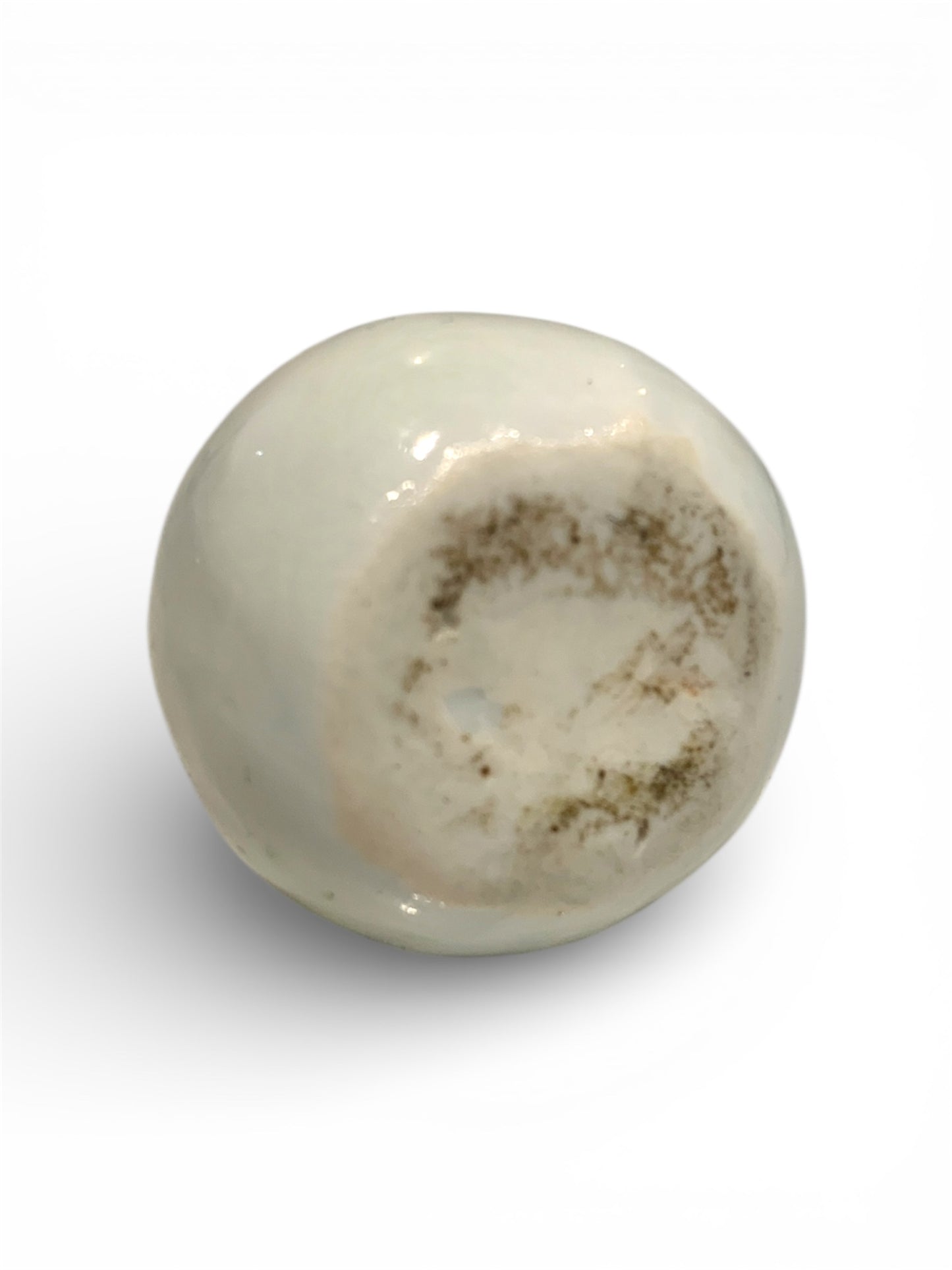 A Hirado Porcelain Netsuke in the Form of a Double Gourd with Horse Head Finial-Edo – early Meiji period