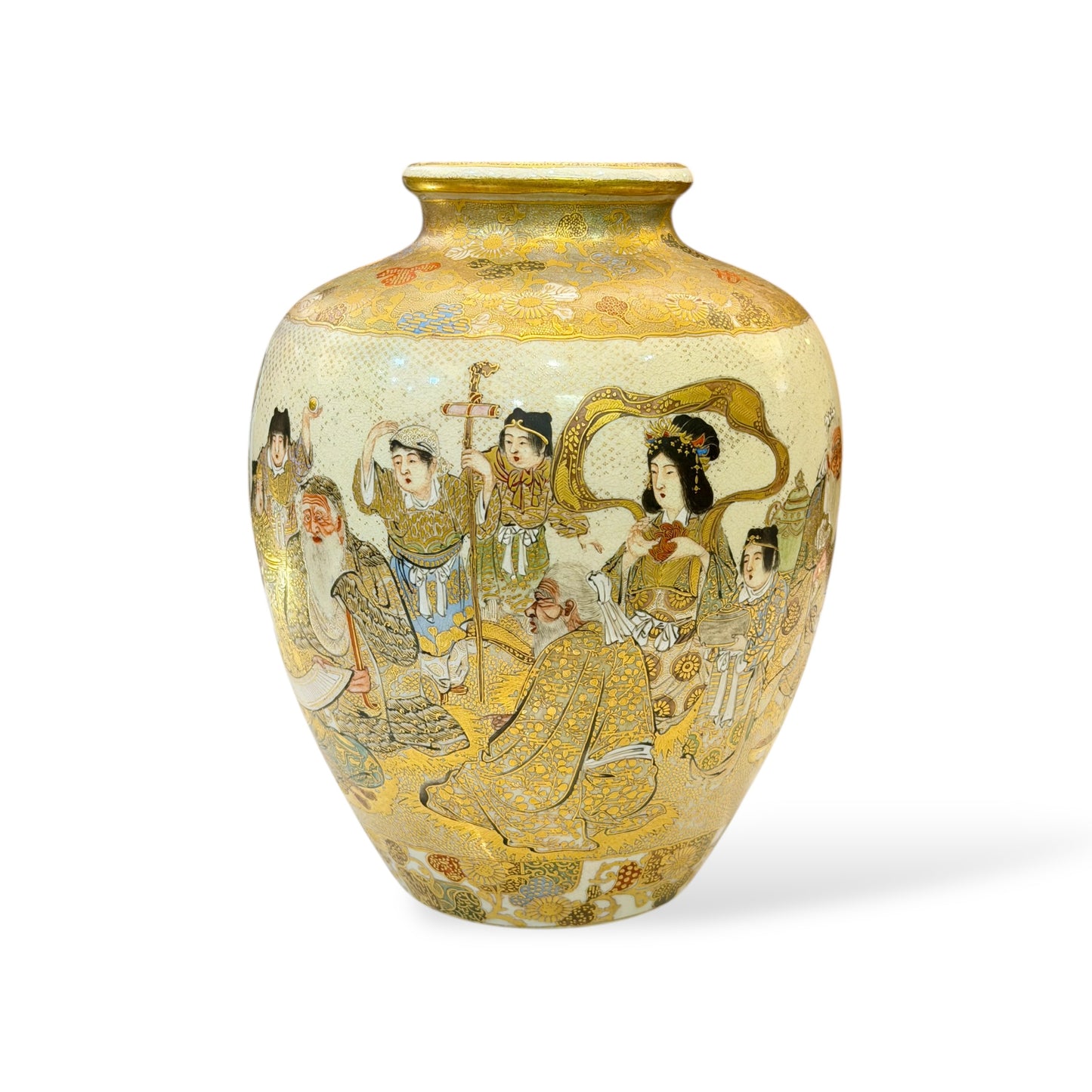 A Fine Japanese Satsuma Vase by Horikoshi Seiji-Meiji period