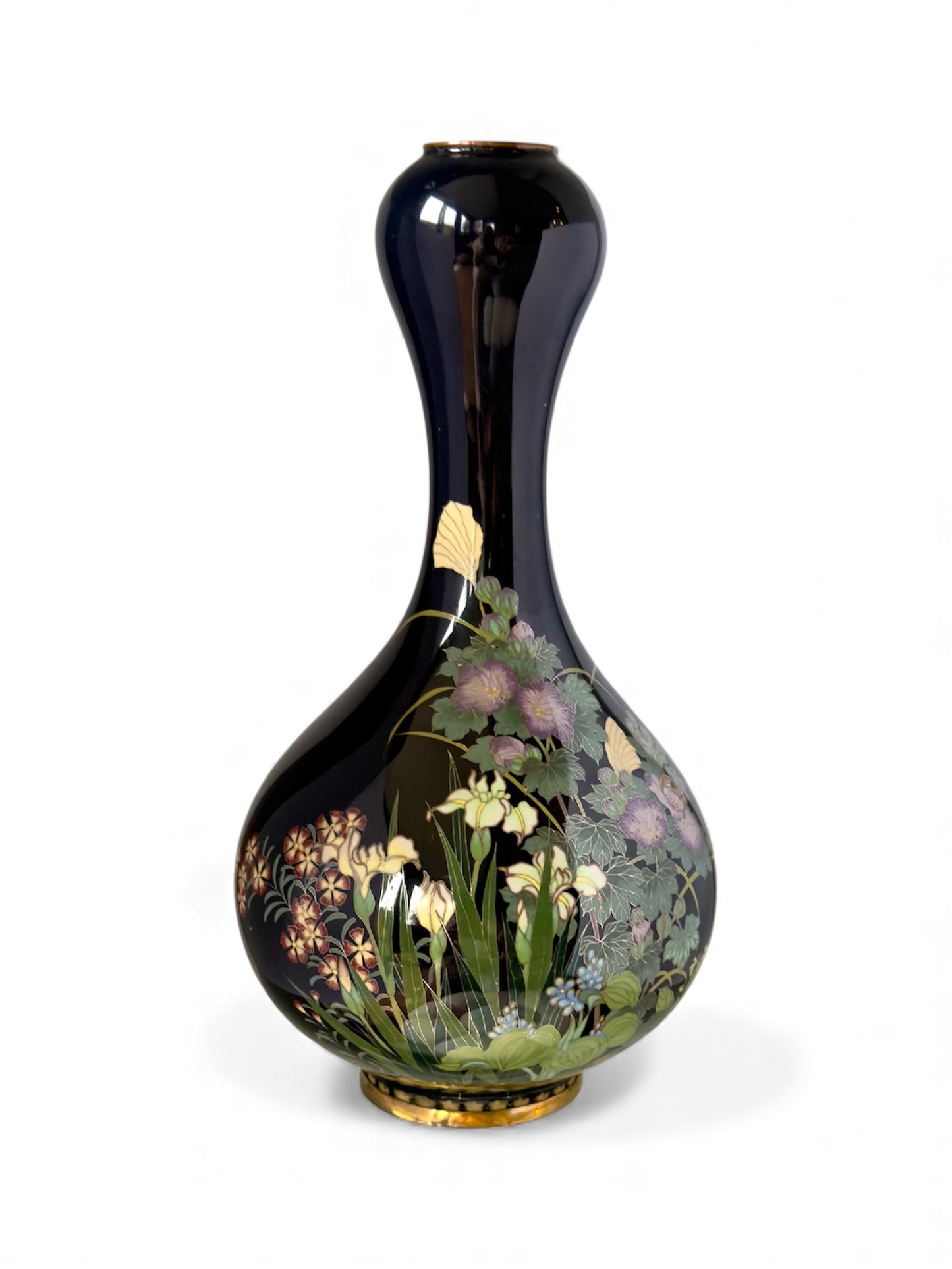 A Fine Japanese Cloisonné Enamel Double-Gourd Vase, Meiji Period