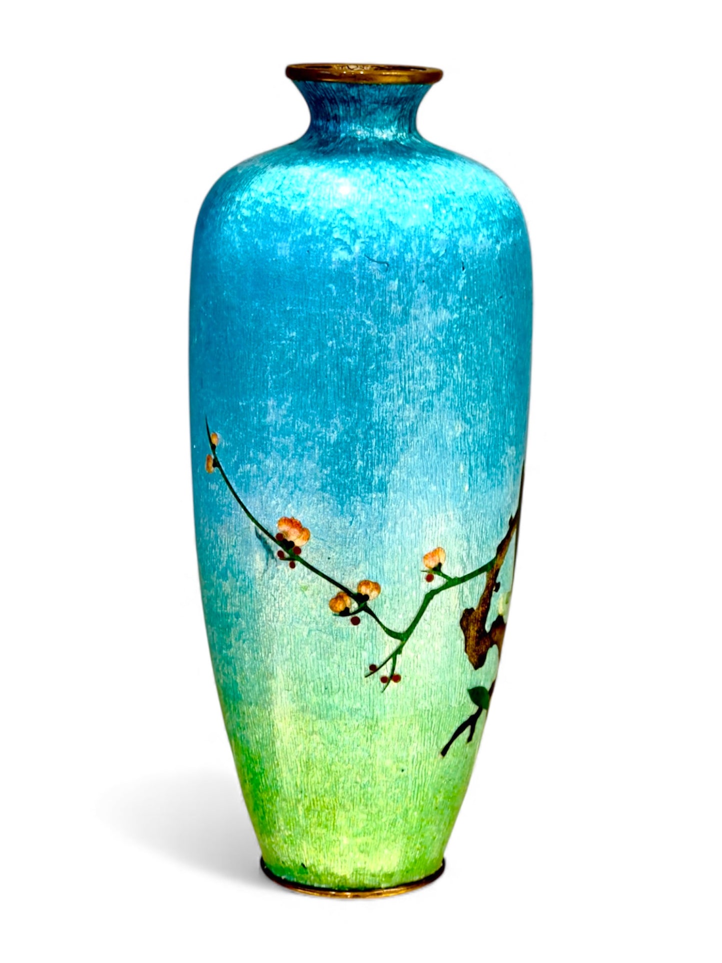 An Elegant Japanese Ginbari Cloisonné Enamel Vase By Noma Kitaji, Meiji period