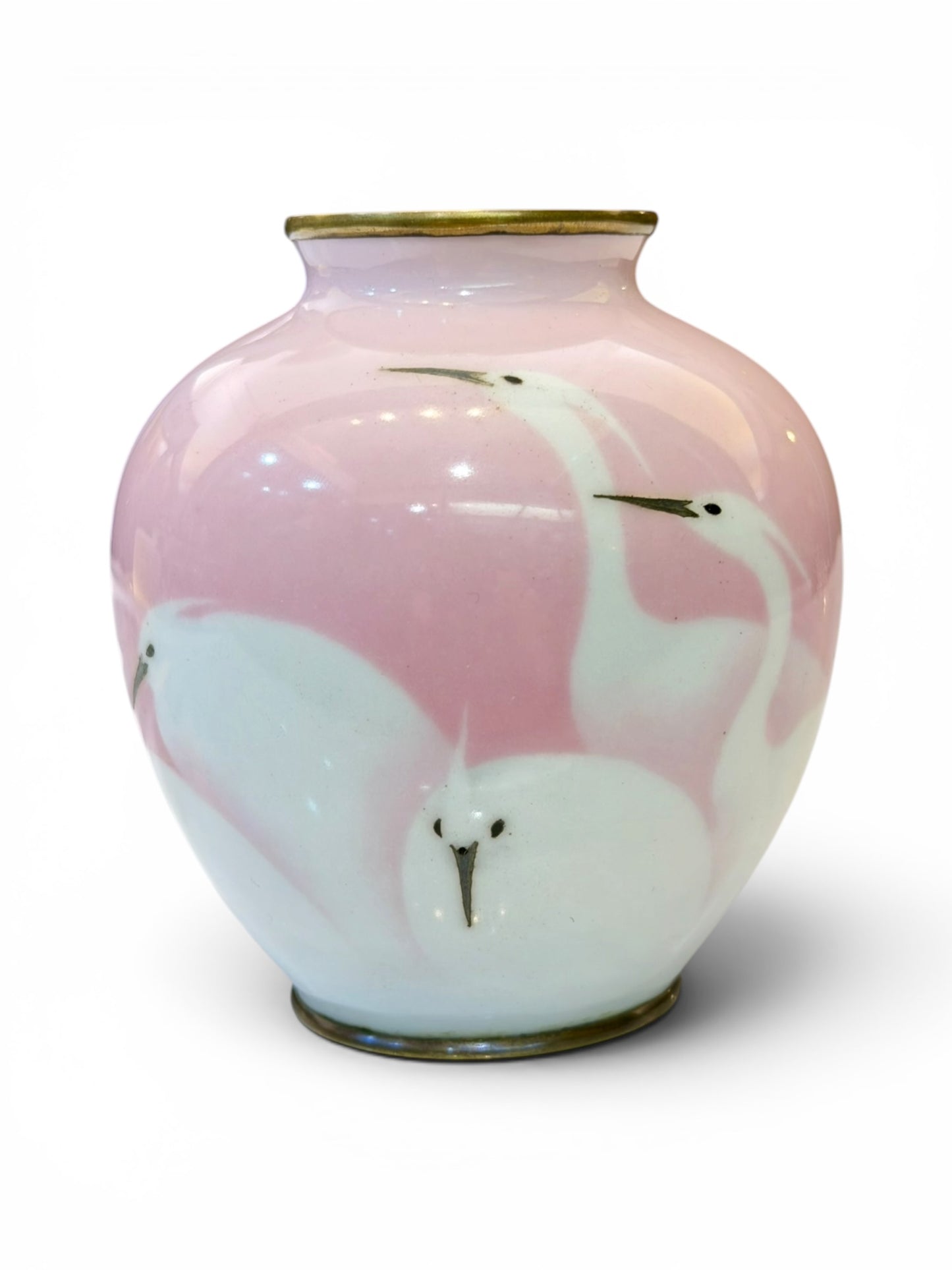 A Fine Japanese Musen Cloisonné Enamel Cabinet Vase
Attributed to Gonda Hirosuke. Meiji period.