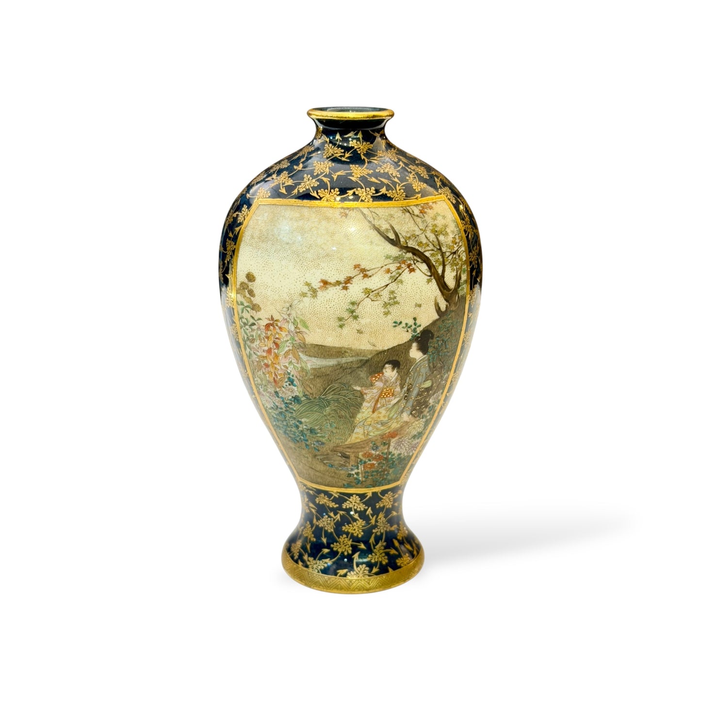 A Fine Satsuma Cabinet Vase, Signed Kinkōzan zo, Meiji Period