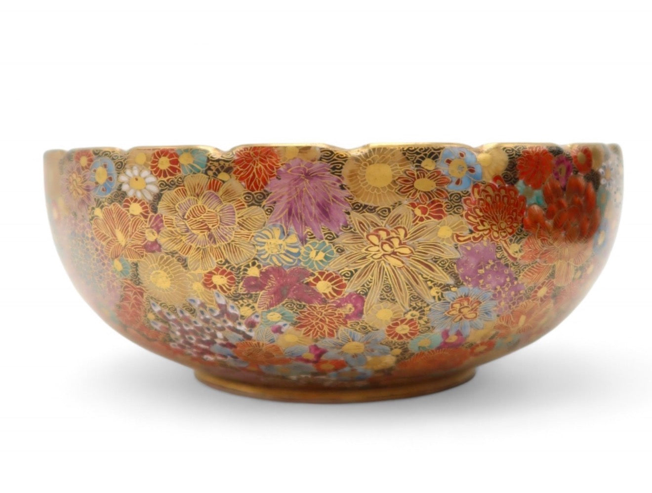 A Magnificent Japanese Satsuma Millefiori Bowl by Hakagawa.Meiji Period
