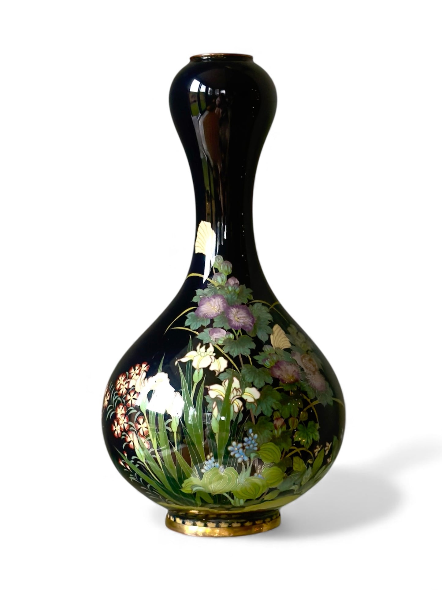 A Fine Japanese Cloisonné Enamel Double-Gourd Vase, Meiji Period