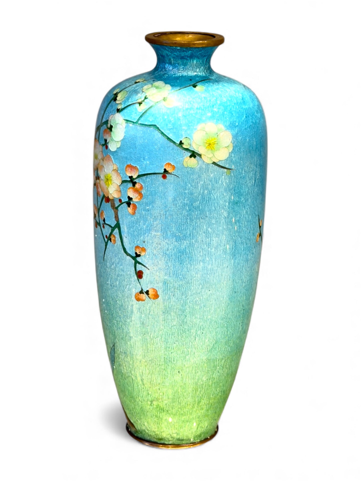 An Elegant Japanese Ginbari Cloisonné Enamel Vase By Noma Kitaji, Meiji period