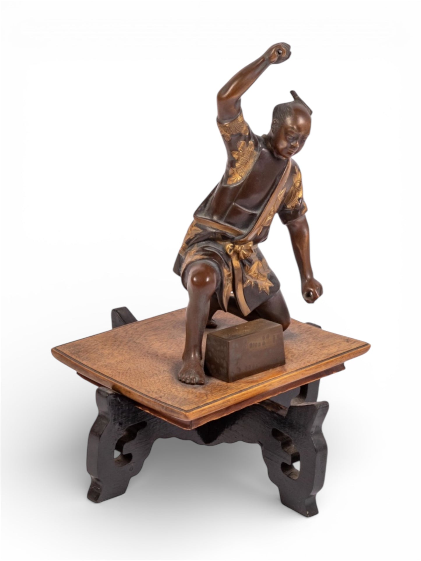 A Japanese Bronze Figure of a Metal Chaser,Japan, Meiji period