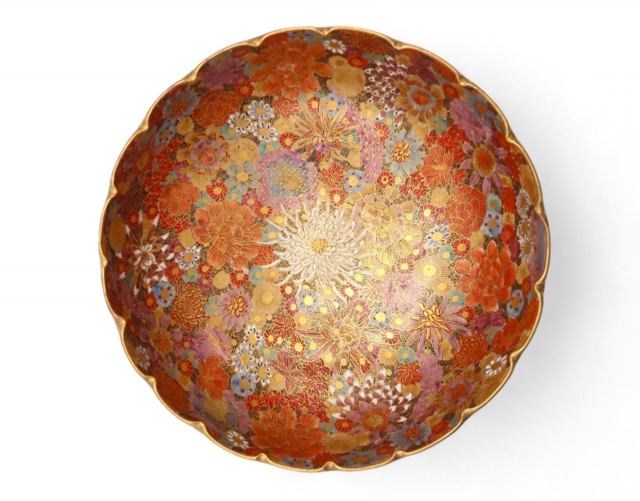 A Magnificent Japanese Satsuma Millefiori Bowl by Hakagawa.Meiji Period