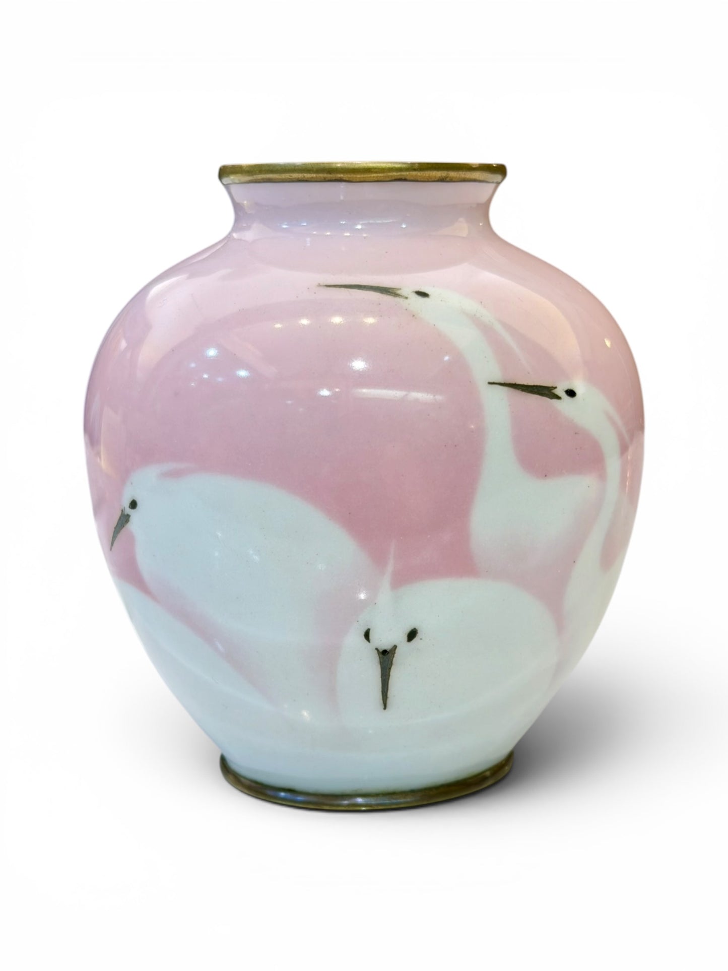 A Fine Japanese Musen Cloisonné Enamel Cabinet Vase
Attributed to Gonda Hirosuke. Meiji period.
