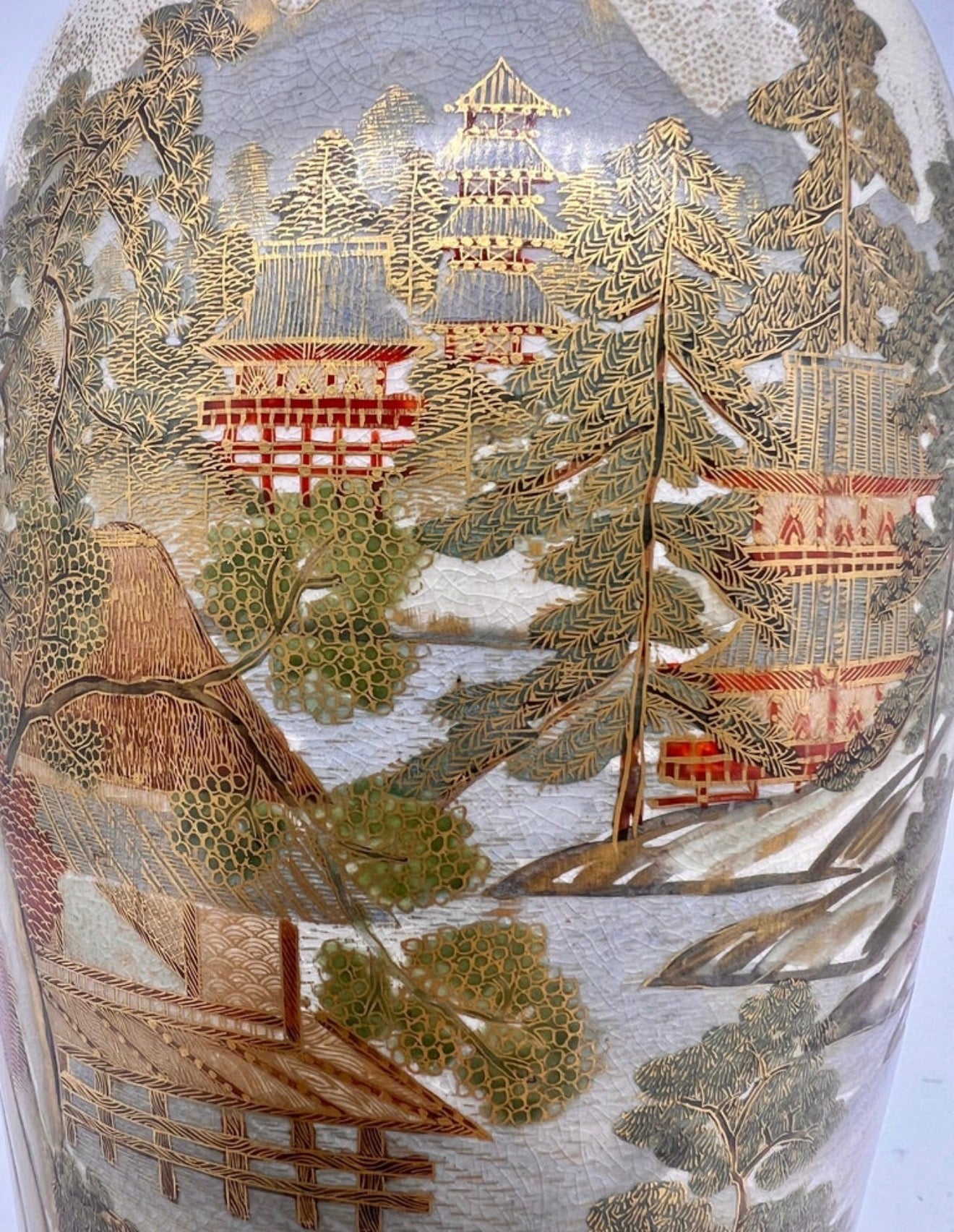 A Fine Japanese Satsuma Vase by Kinkozan.Meiji Period