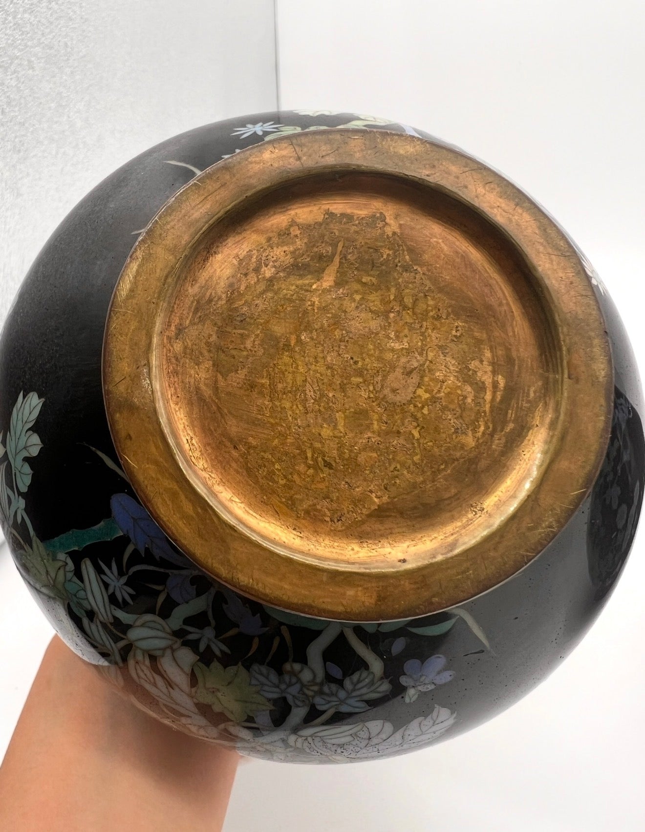 A Fine Pair of Japanese Cloisonné Enamel Oviform Vases,Meiji period