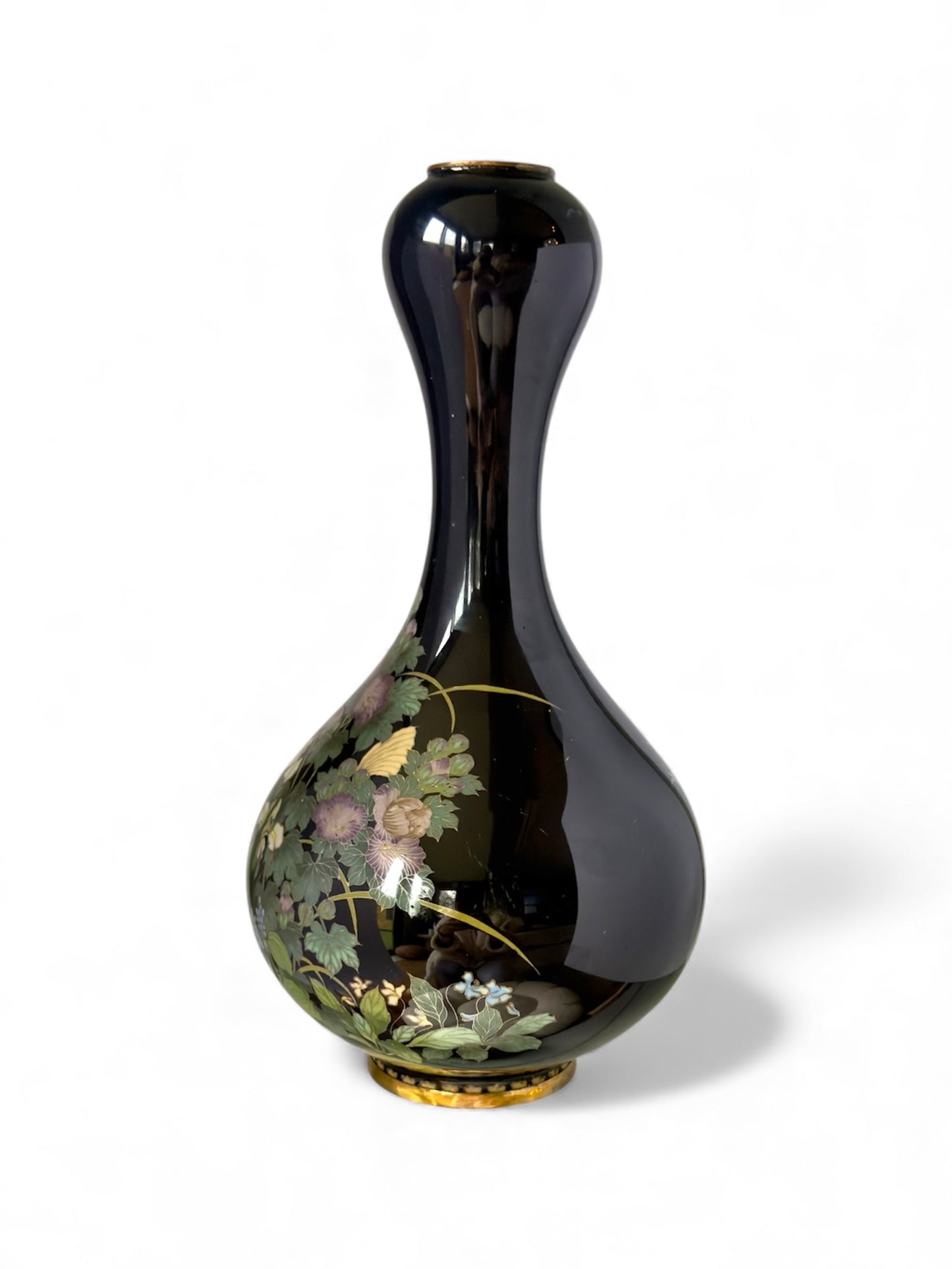 A Fine Japanese Cloisonné Enamel Double-Gourd Vase, Meiji Period