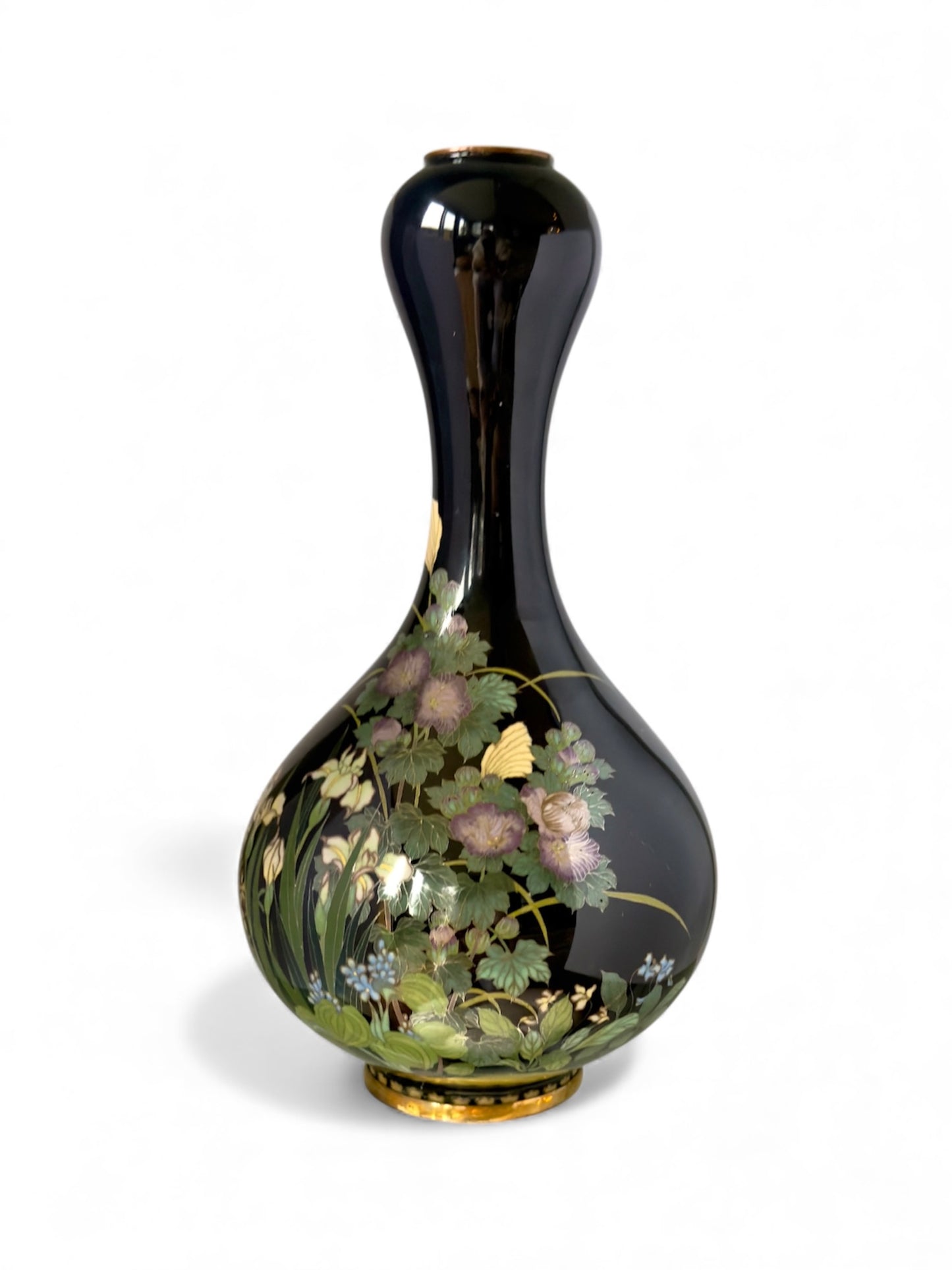 A Fine Japanese Cloisonné Enamel Double-Gourd Vase, Meiji Period