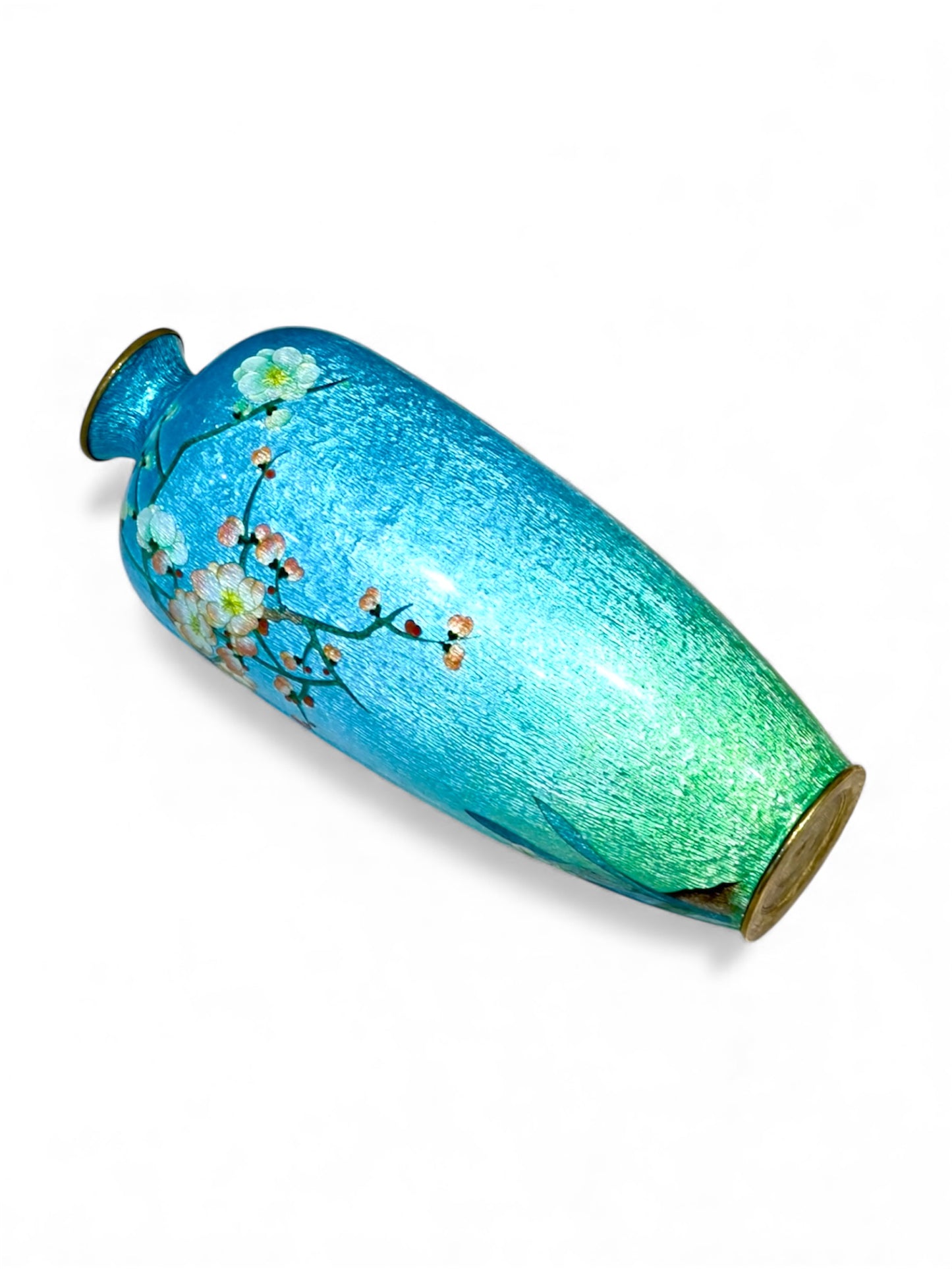 An Elegant Japanese Ginbari Cloisonné Enamel Vase By Noma Kitaji, Meiji period