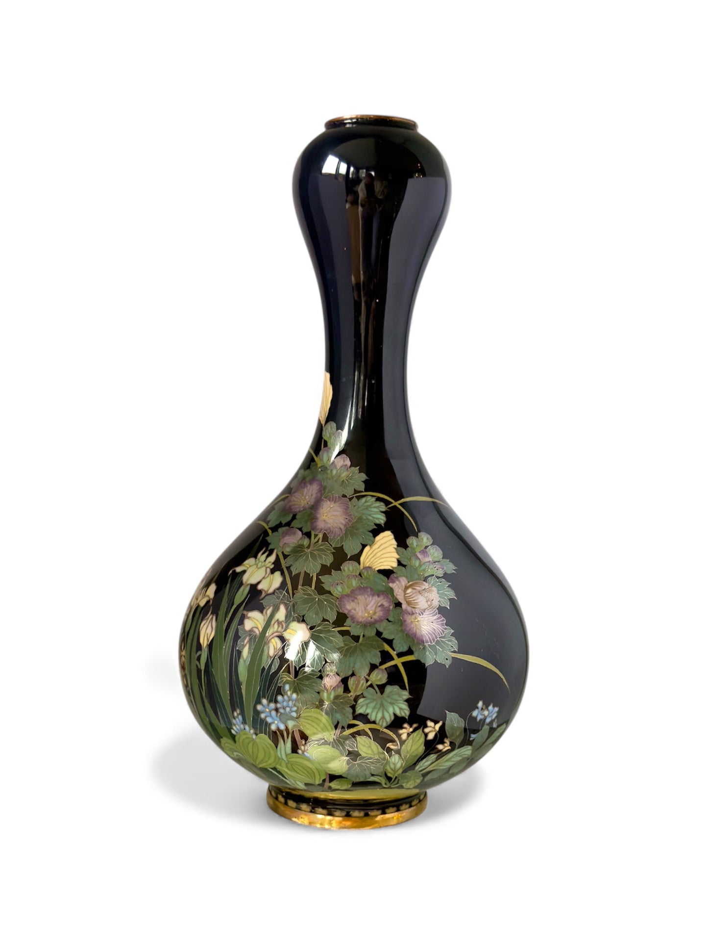 A Fine Japanese Cloisonné Enamel Double-Gourd Vase, Meiji Period