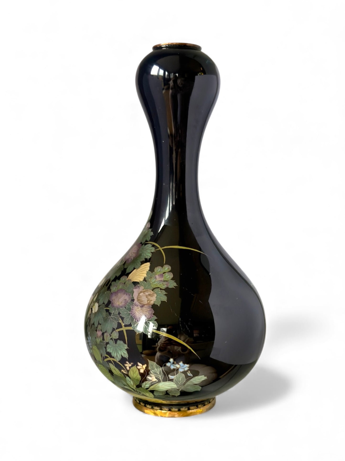 A Fine Japanese Cloisonné Enamel Double-Gourd Vase, Meiji Period