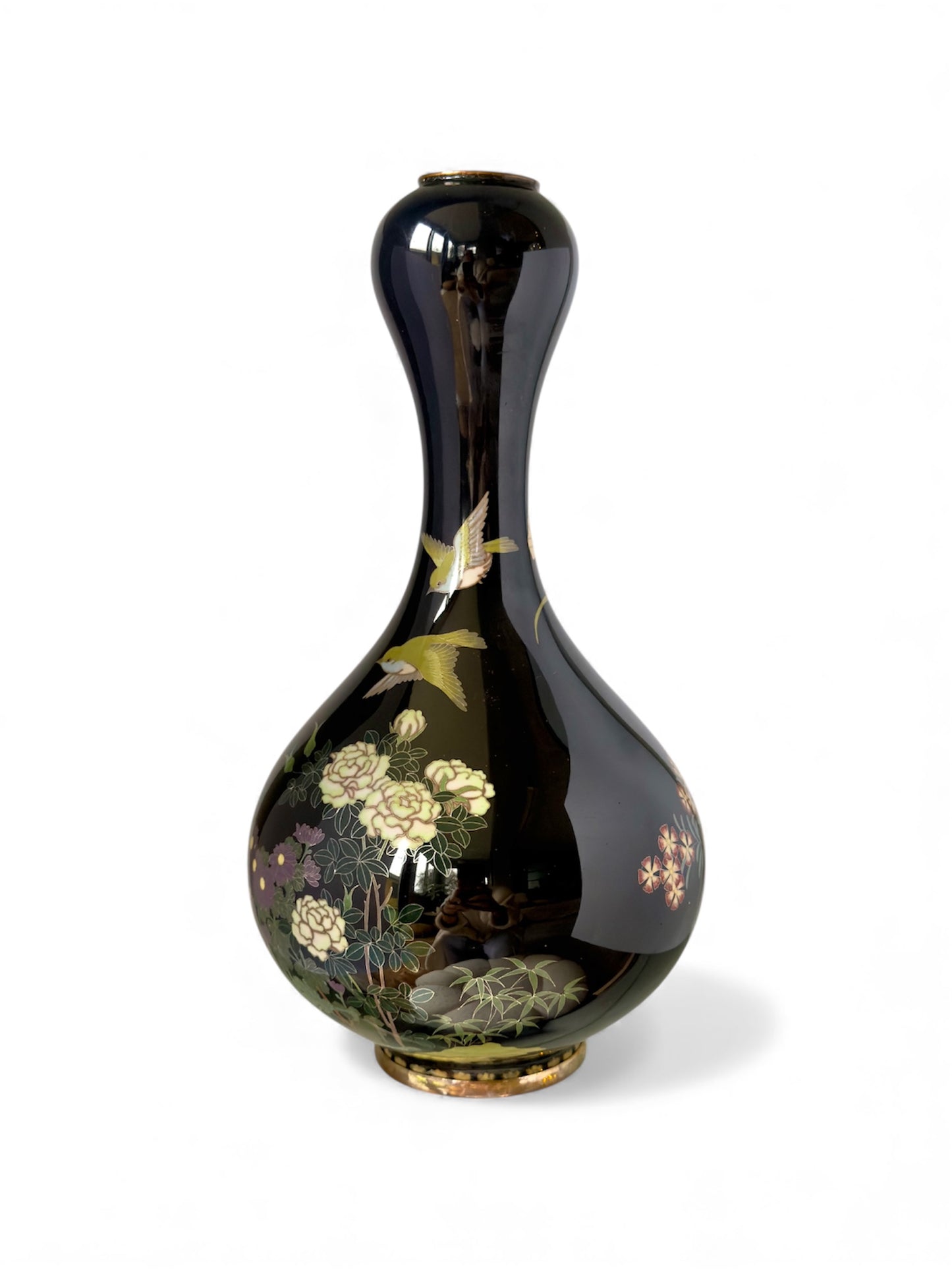 A Fine Japanese Cloisonné Enamel Double-Gourd Vase, Meiji Period