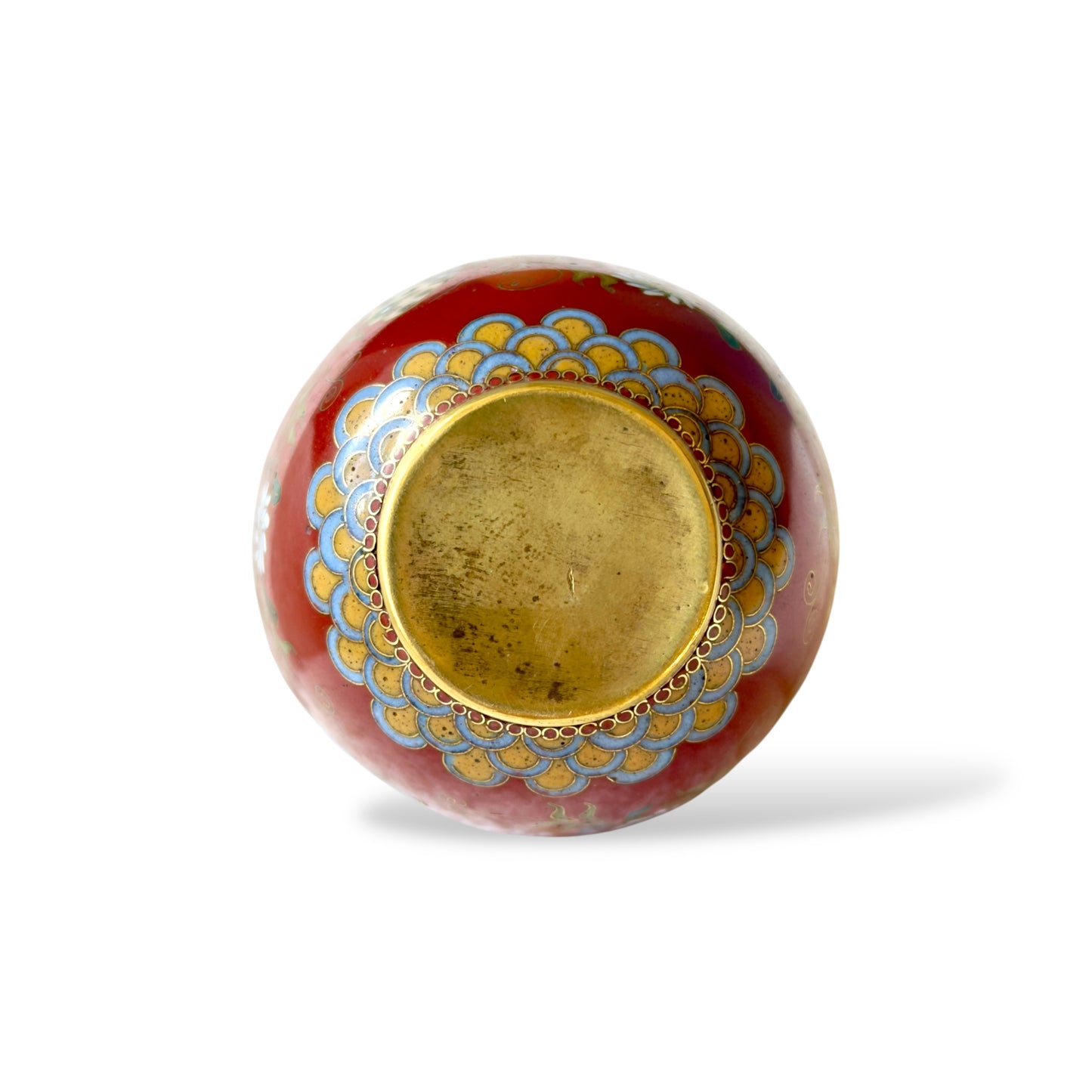 A Fine Japanese Cloisonné Enamel Cabinet Vase in the Manner of Kyoto Shibata.Meiji Period