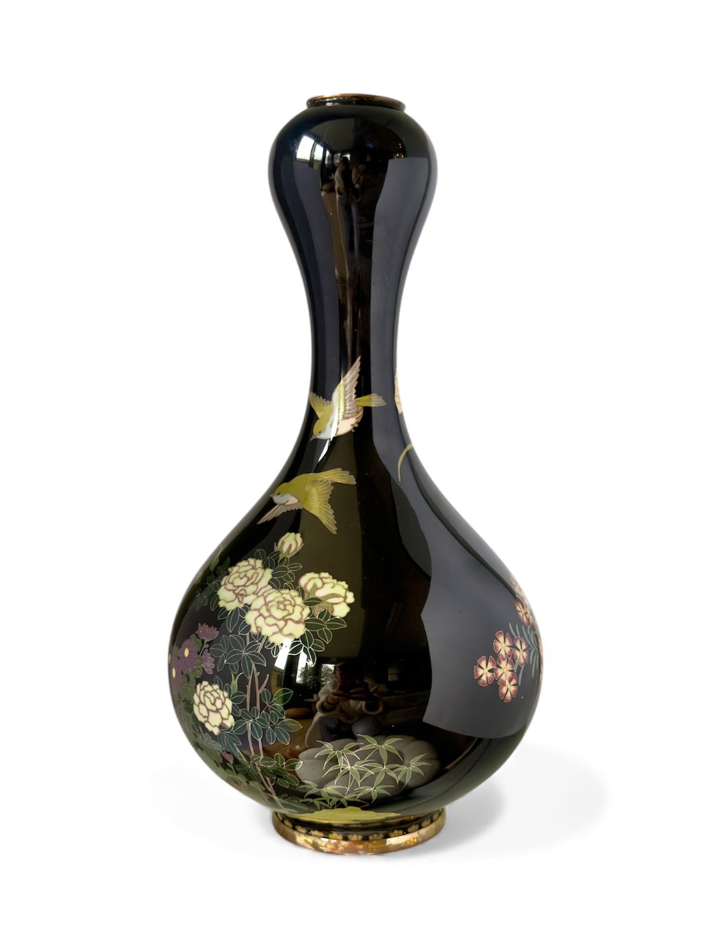 A Fine Japanese Cloisonné Enamel Double-Gourd Vase, Meiji Period
