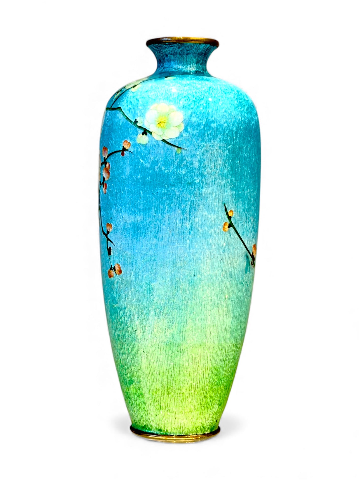 An Elegant Japanese Ginbari Cloisonné Enamel Vase By Noma Kitaji, Meiji period