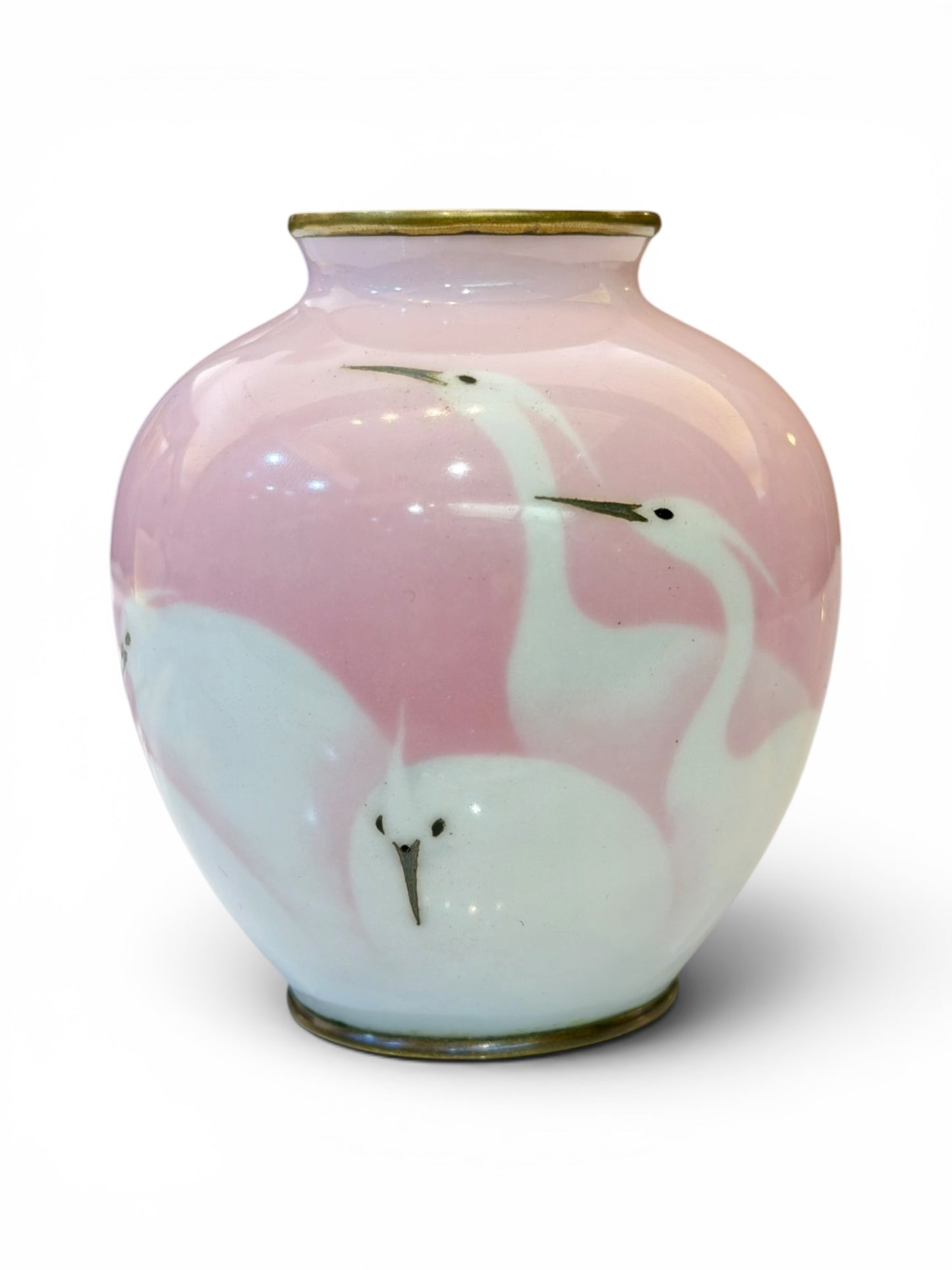 A Fine Japanese Musen Cloisonné Enamel Cabinet Vase
Attributed to Gonda Hirosuke. Meiji period.