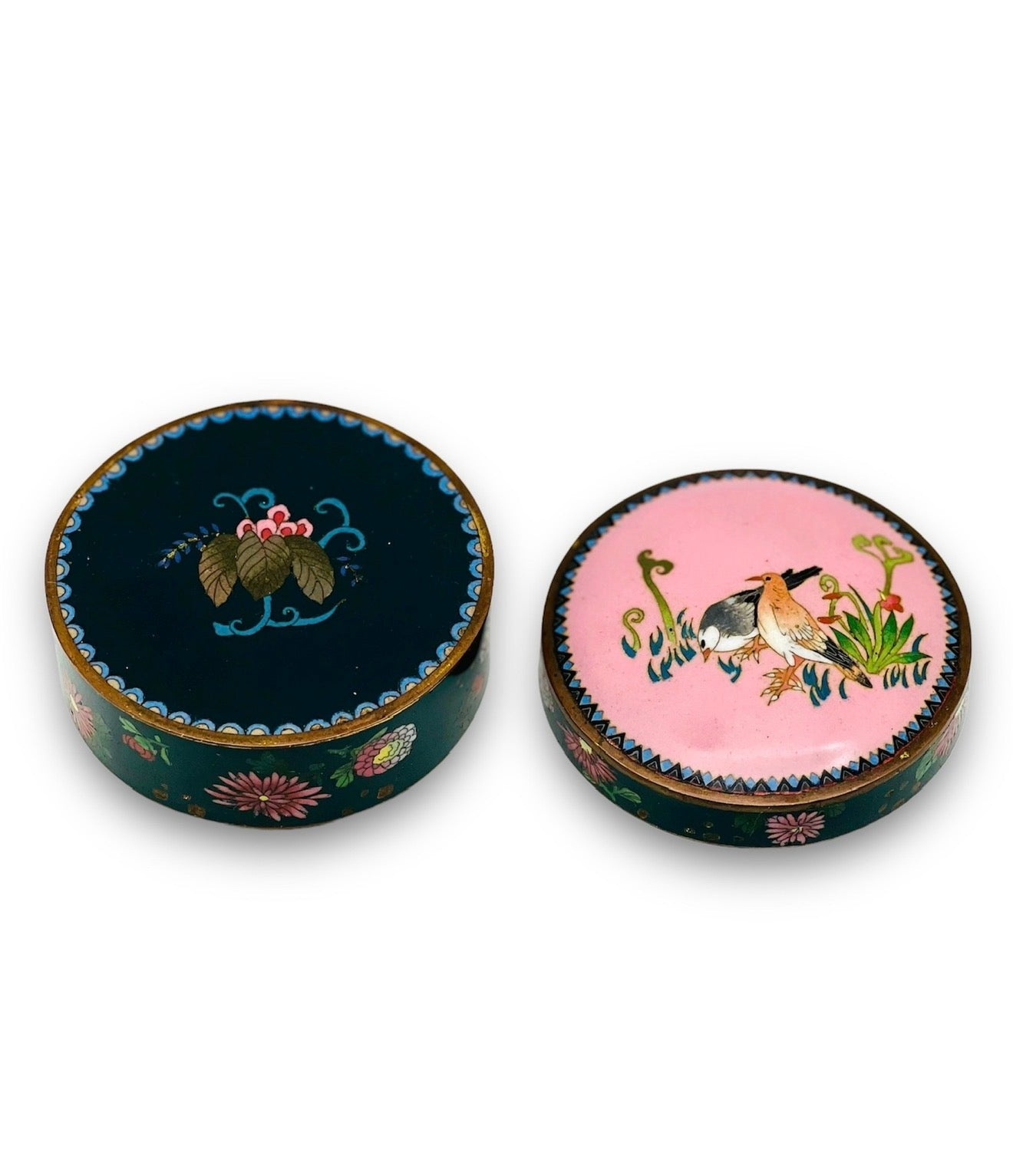 A fine Japanese cloisonne enamel box and cover.Meiji period.