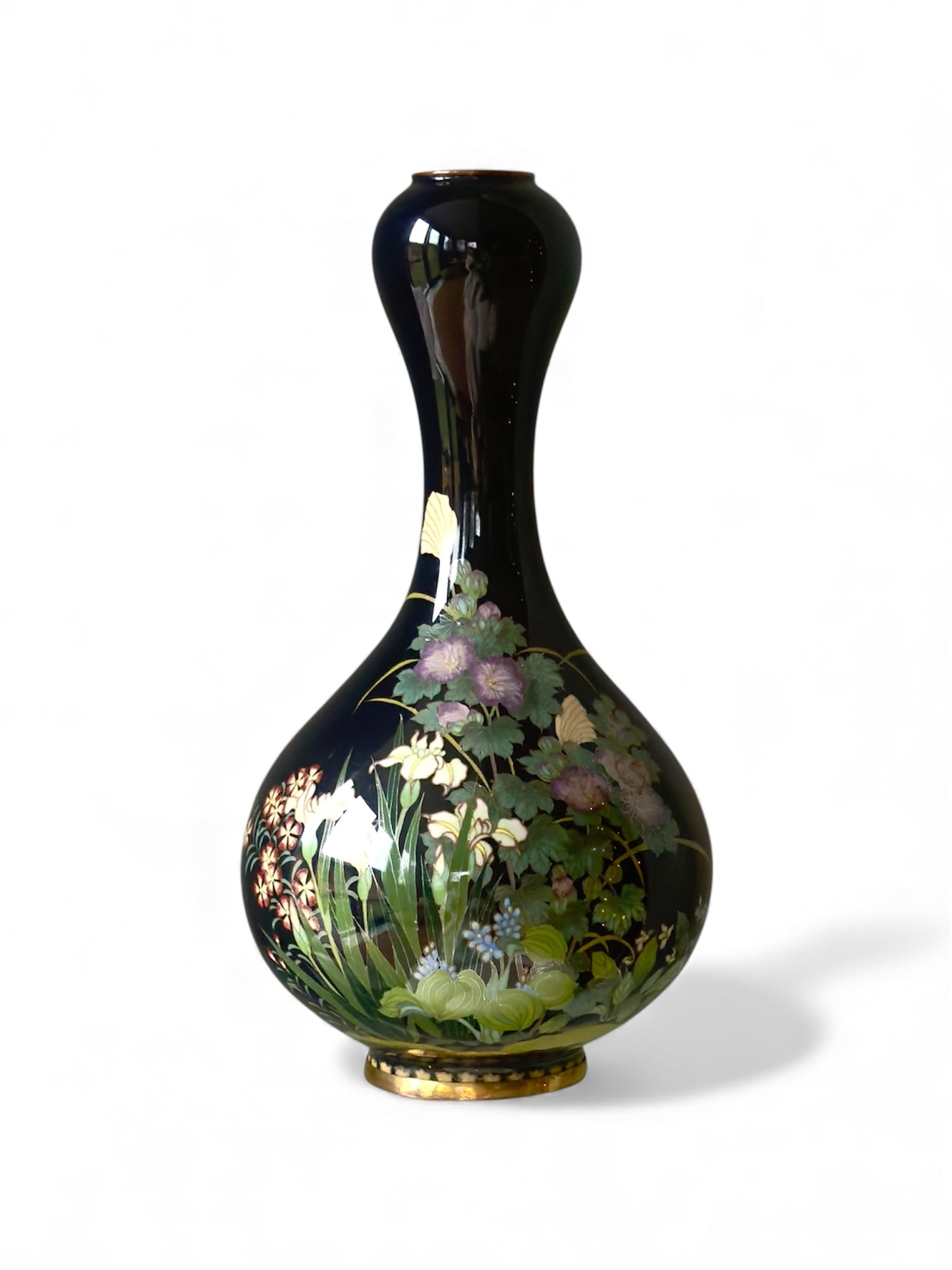A Fine Japanese Cloisonné Enamel Double-Gourd Vase, Meiji Period
