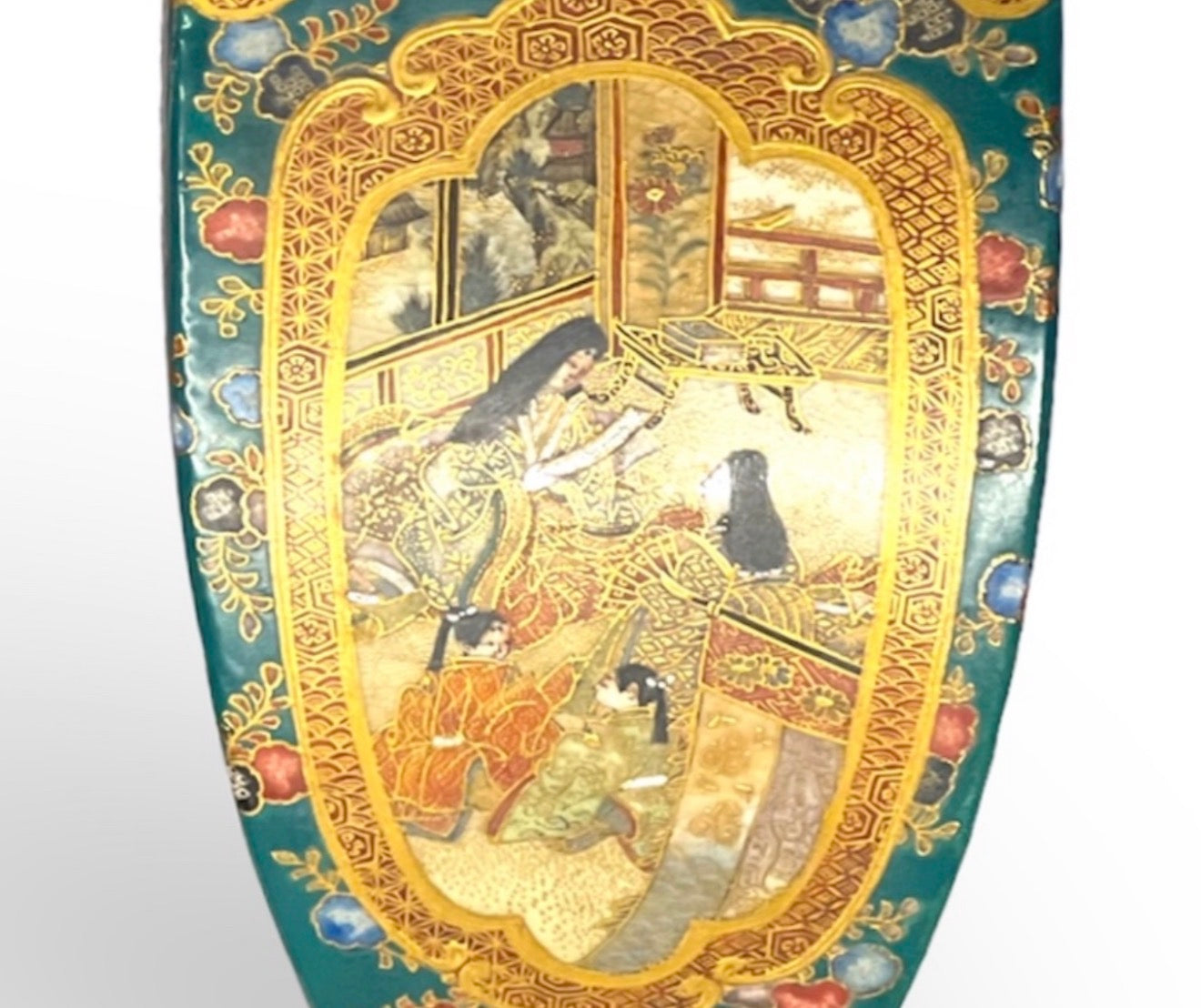 An Important Pair of Kyoto Satsuma Square-Section Vases by Ryōzan, Meiji Period