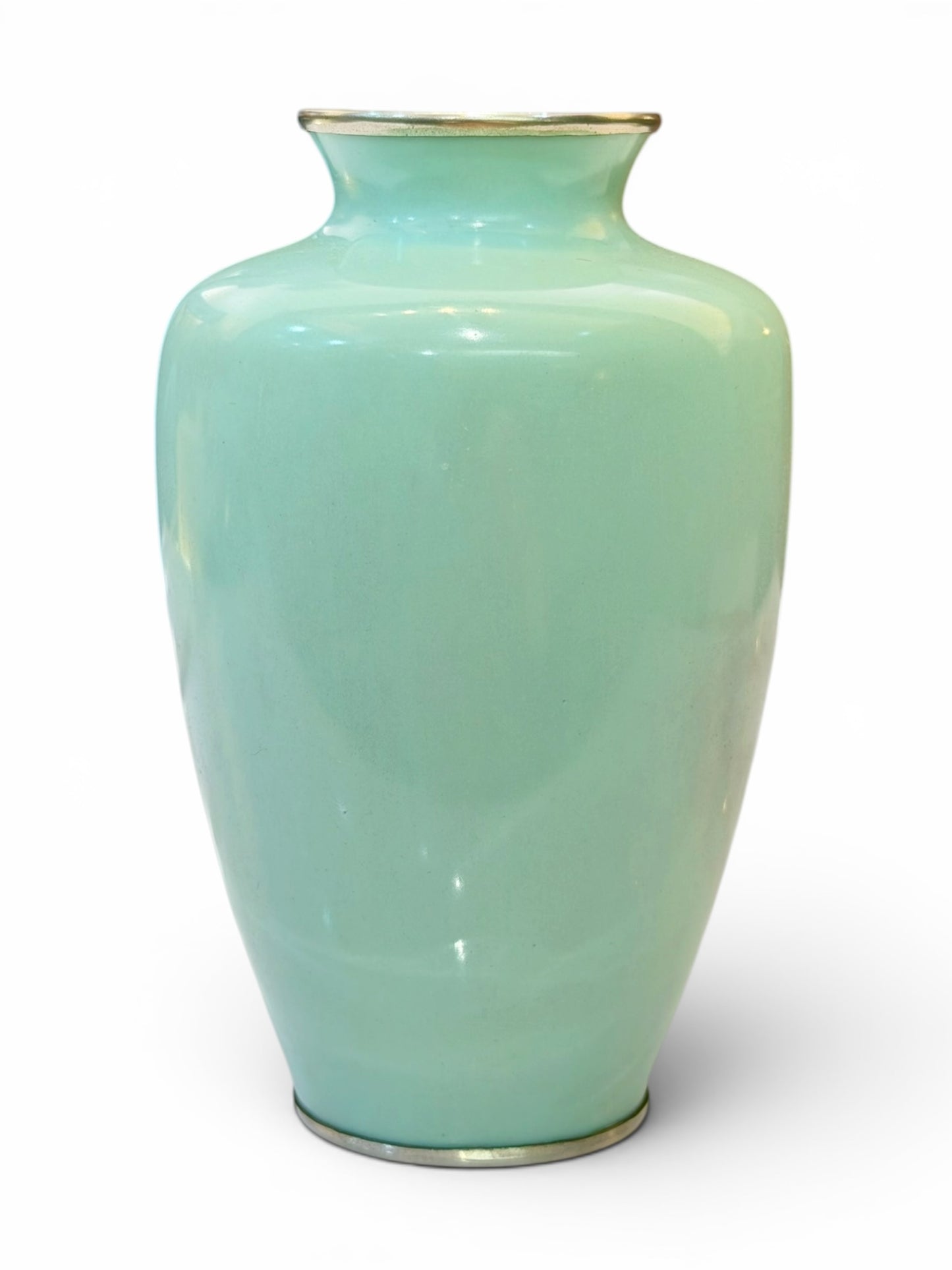 A Fine Japanese Musen (Wireless) Cloisonné Enamel Vase with Mount Fuji.Meiji period