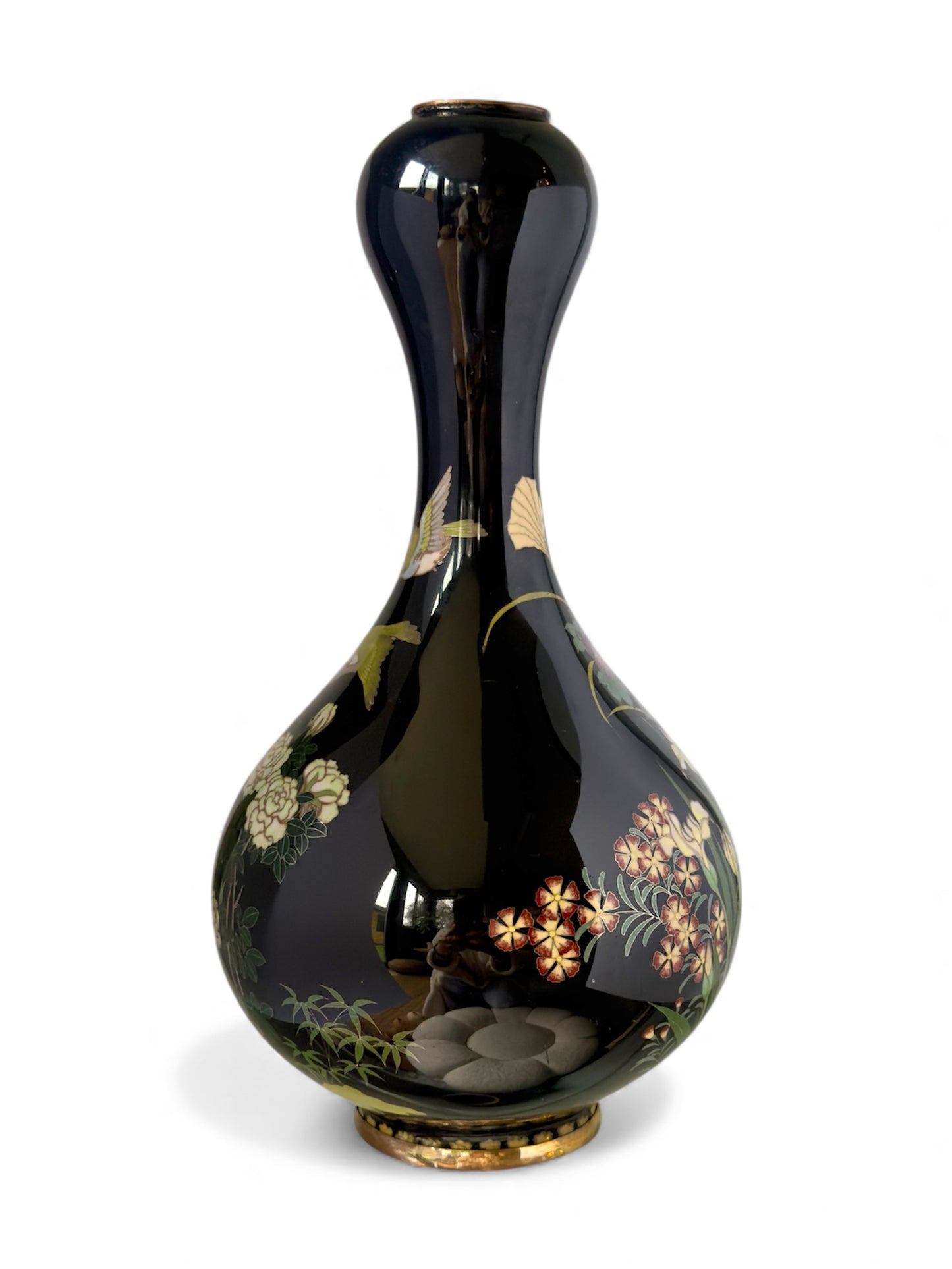 A Fine Japanese Cloisonné Enamel Double-Gourd Vase, Meiji Period