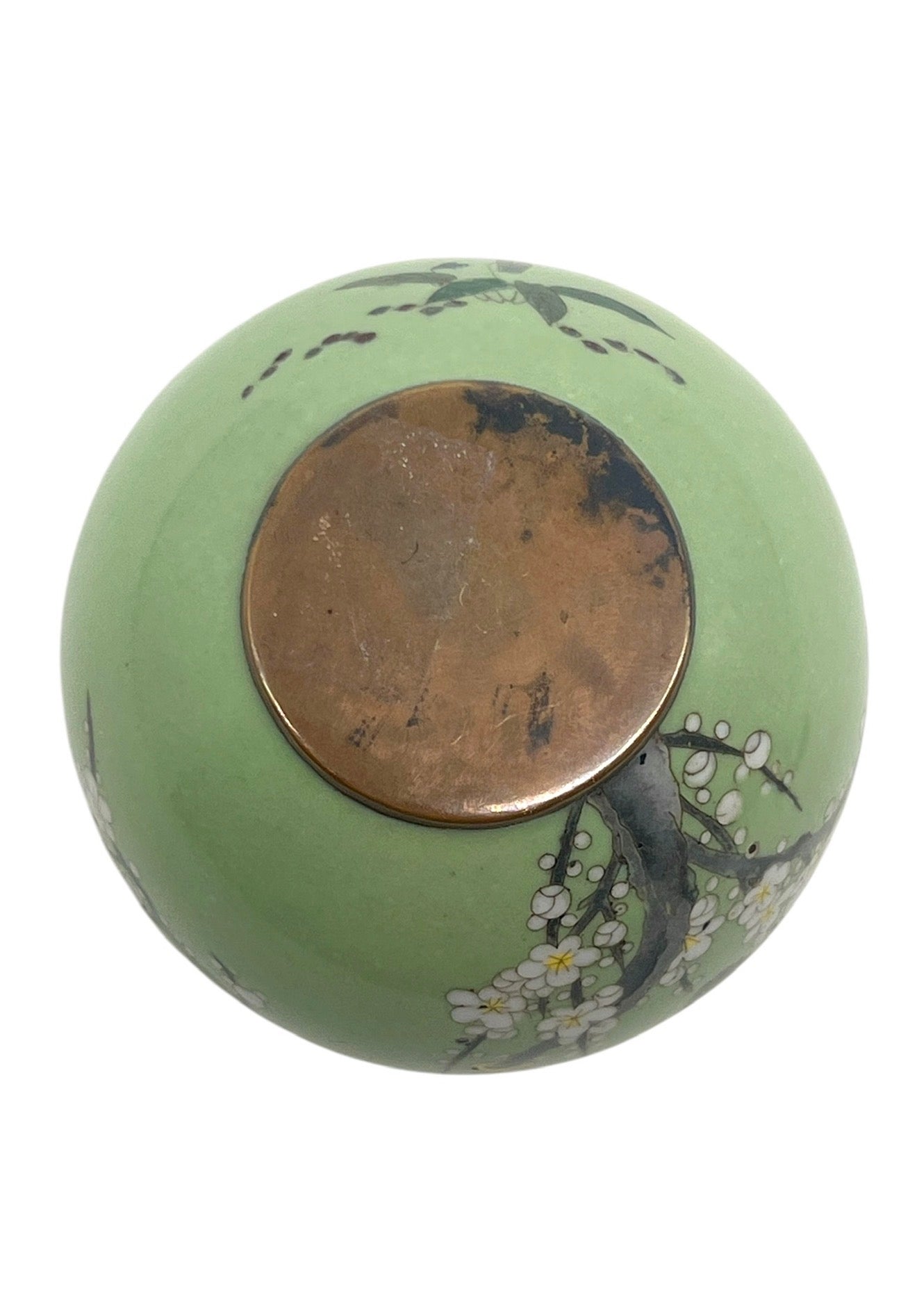 Japanese Cloisonné Koro with a Bird, butterflies and Floral Motif
Meiji Period