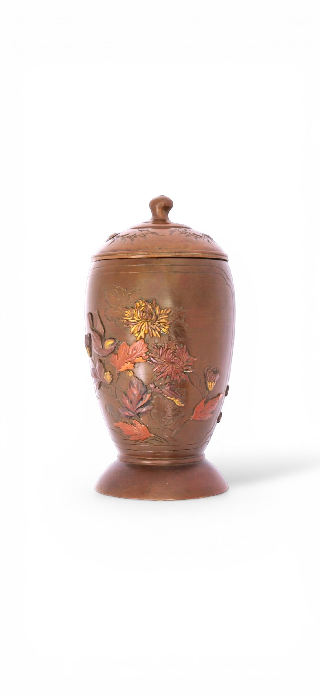 A Fine Japanese Bronze Vase and Cover, Taishō Period