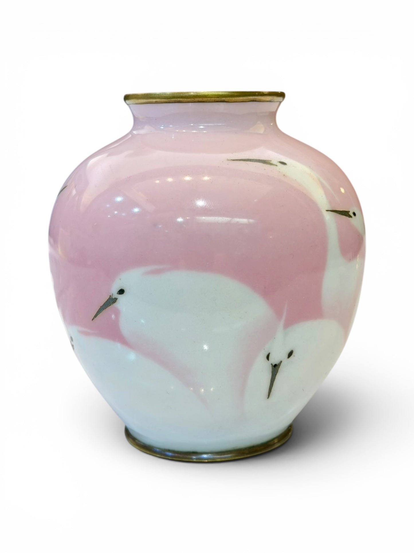 A Fine Japanese Musen Cloisonné Enamel Cabinet Vase
Attributed to Gonda Hirosuke. Meiji period.