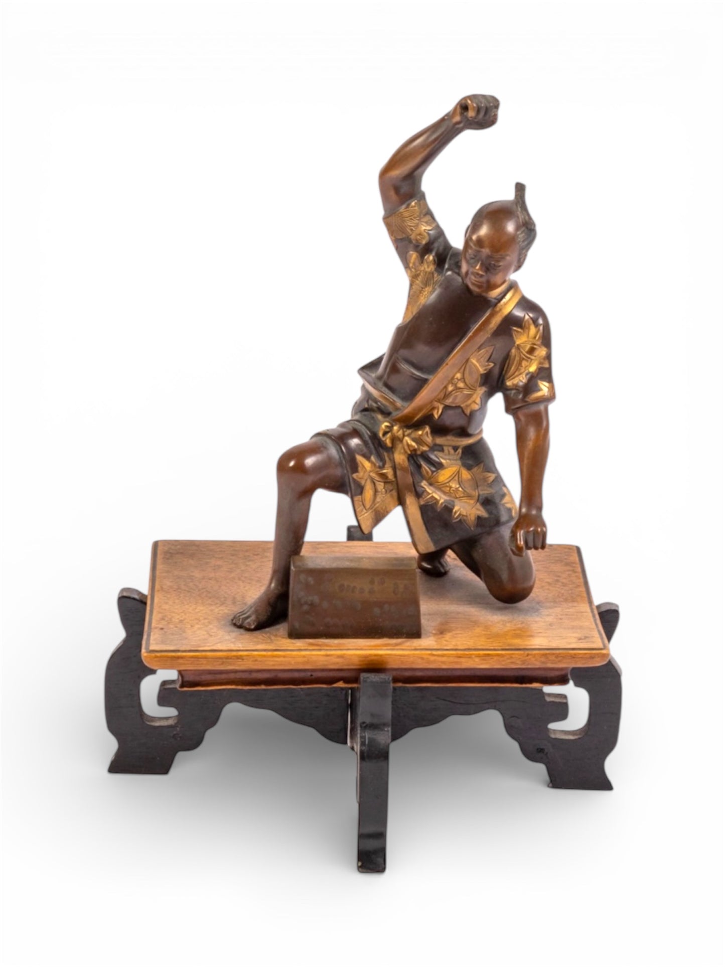 A Japanese Bronze Figure of a Metal Chaser,Japan, Meiji period