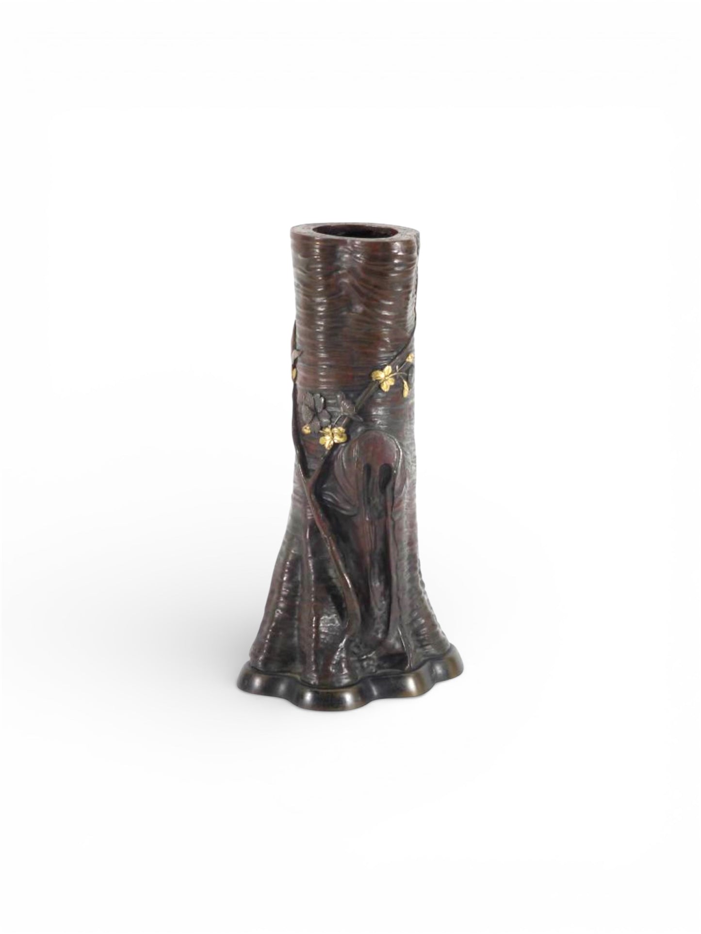 A Japanese Mixed-Metal Bronze Brush Pot
Meiji period