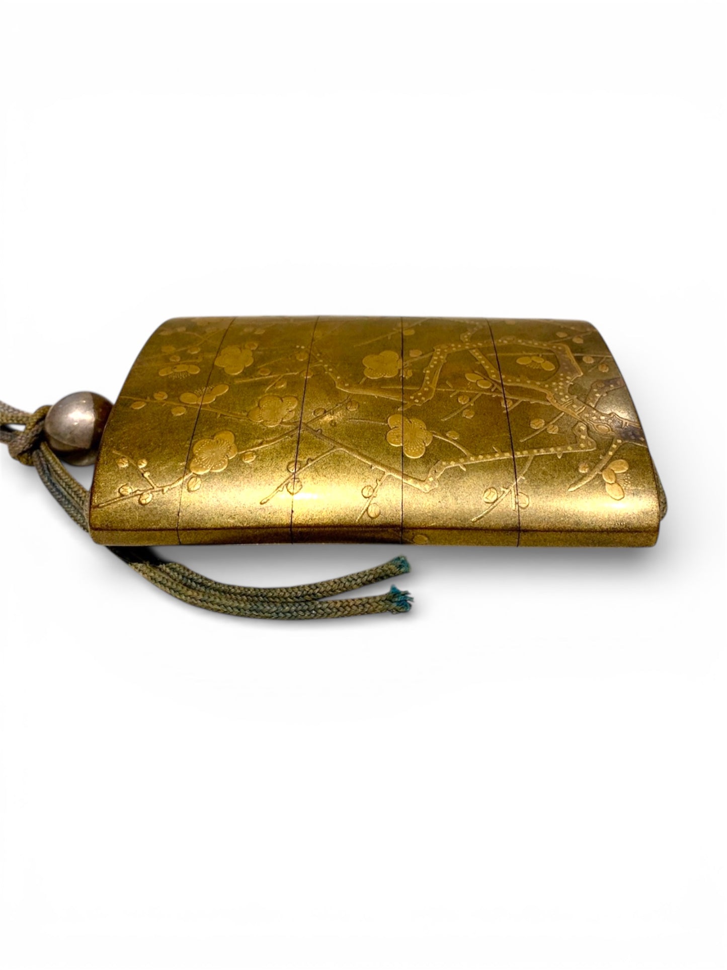 Japanese Lacquer Inrō with Plum Blossom (Ume) Design — Meiji period