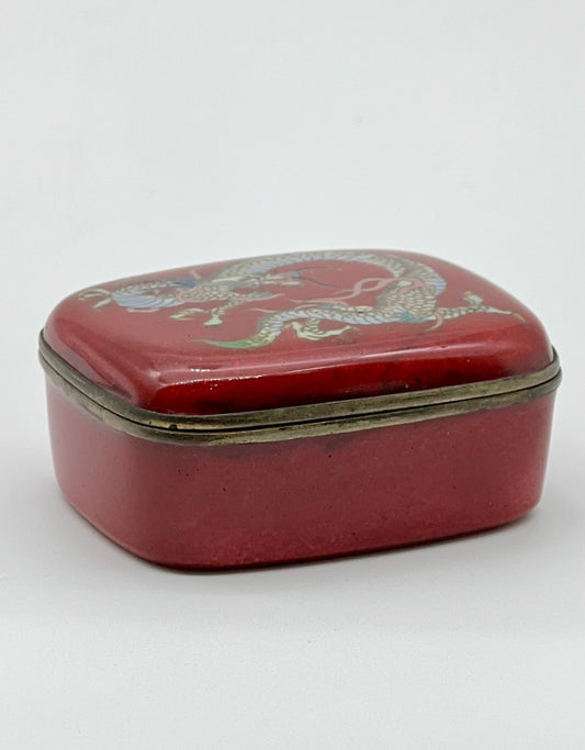 A Fine Japanese Cloisonné Enamel Incense Box (Kōgō) with Dragon
Meiji period