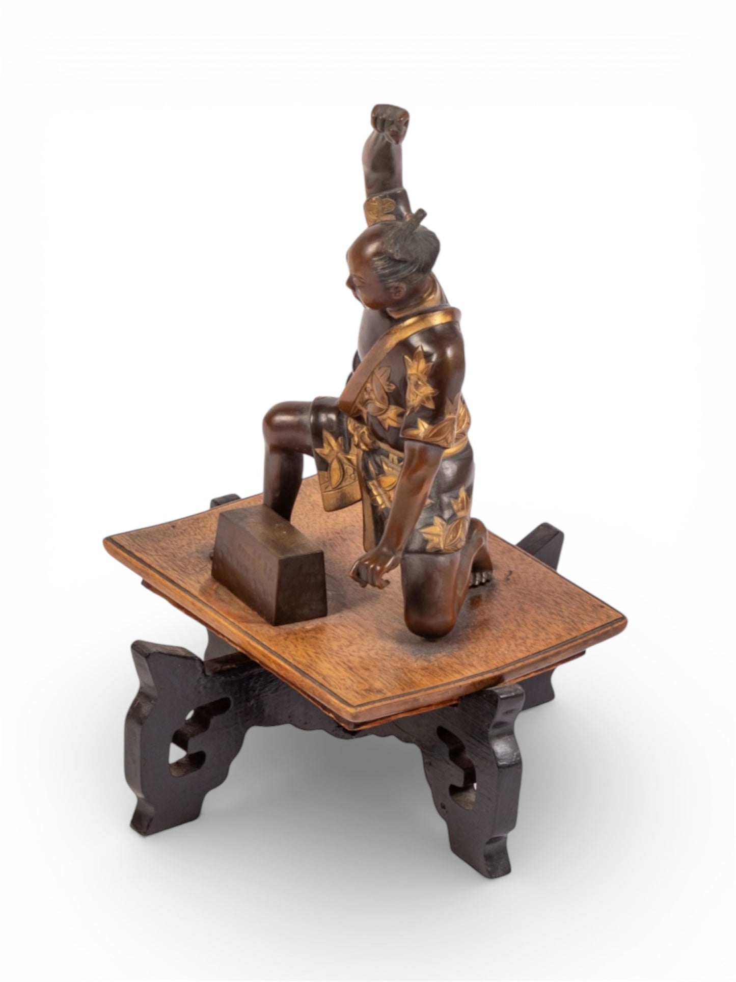A Japanese Bronze Figure of a Metal Chaser,Japan, Meiji period