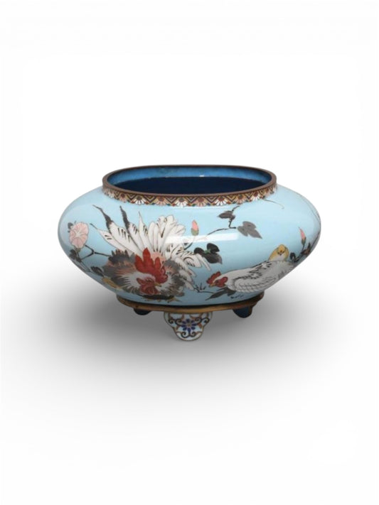 A Japanese Cloisonné Enamel Koro, Meiji period, in the manner of Namikawa Sōsuke