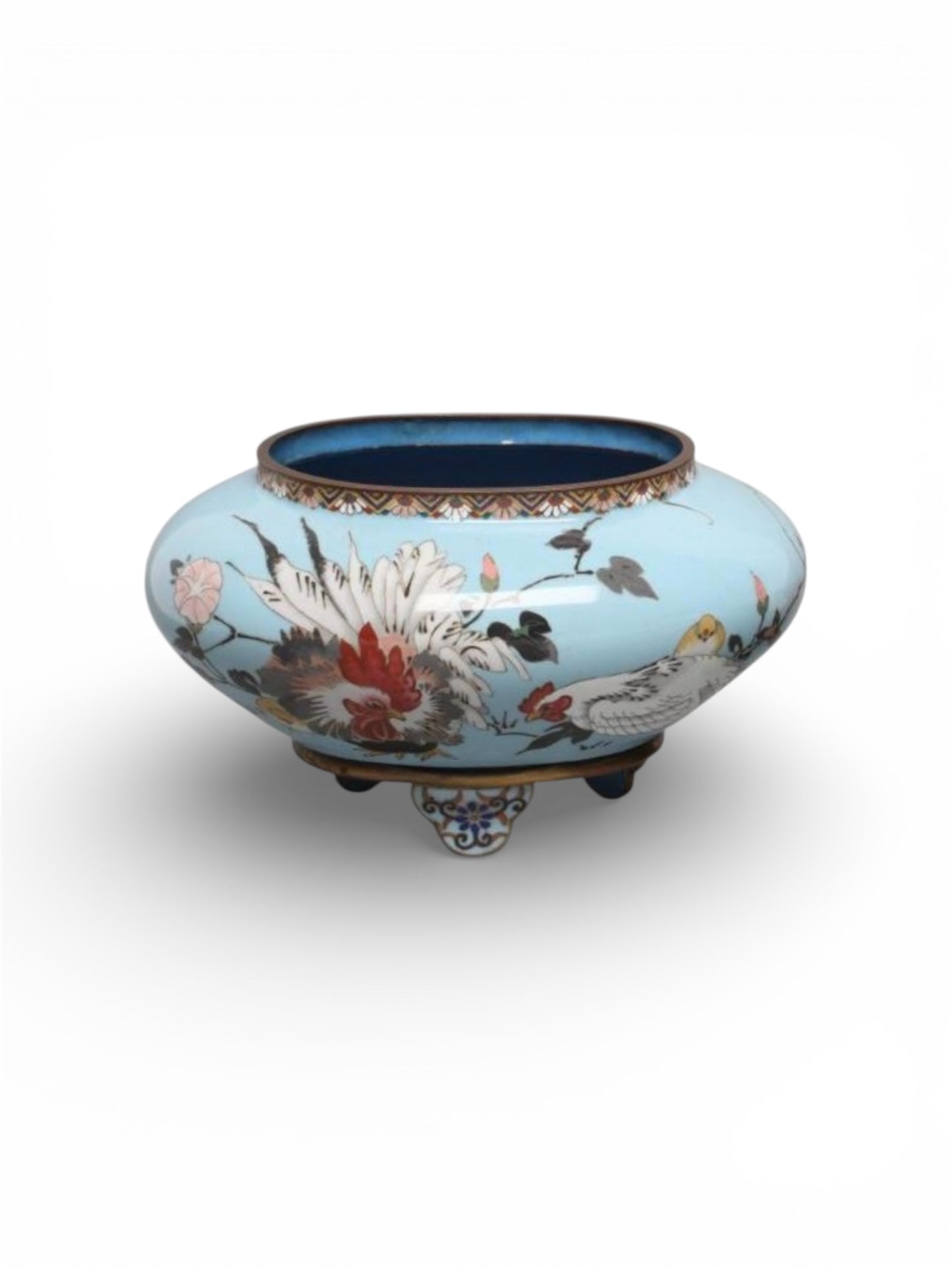 A Japanese Cloisonné Enamel Koro, Meiji period, in the manner of Namikawa Sōsuke