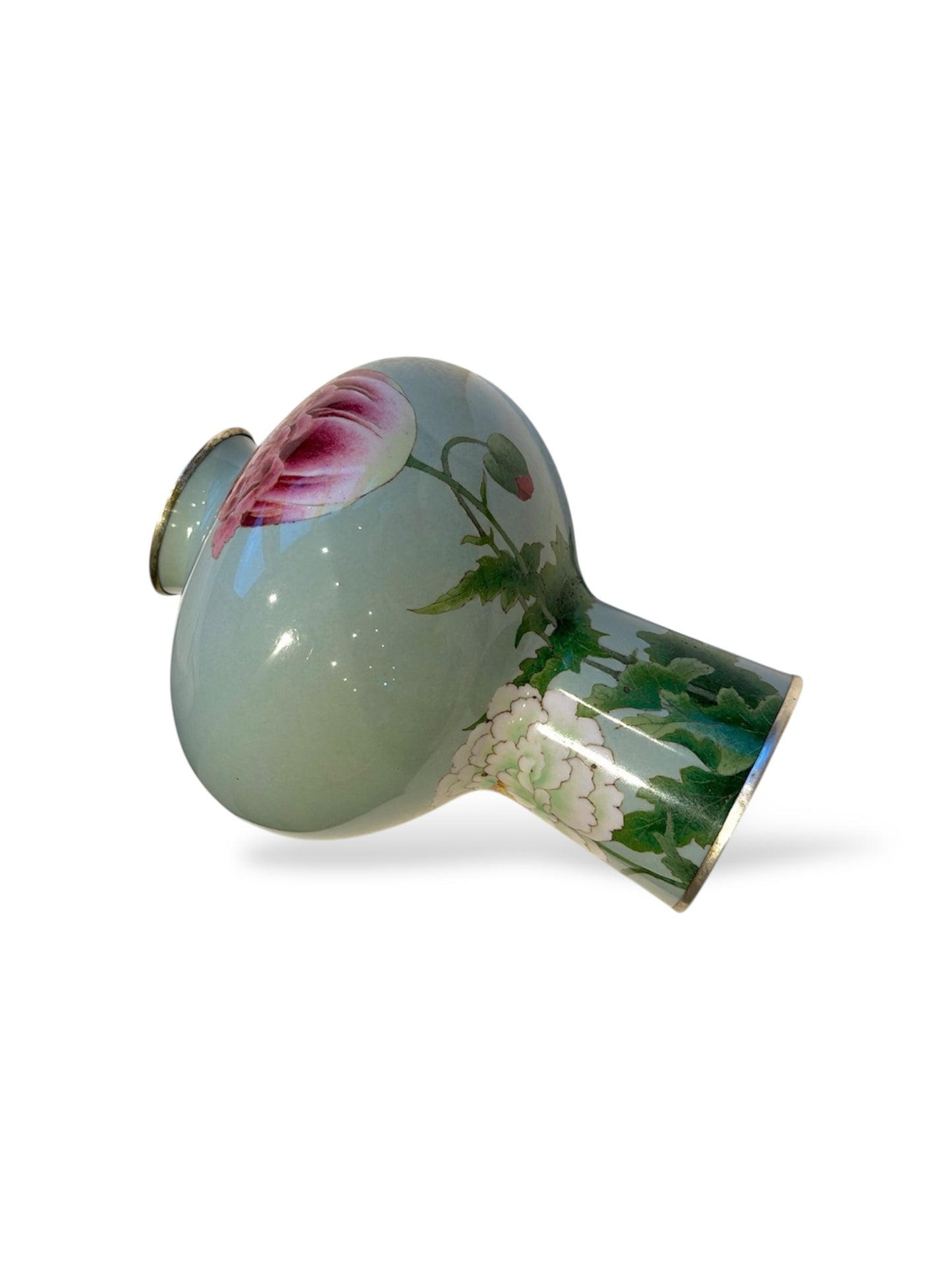 An Exceptional Japanese Cloisonné Enamel Vase with Peony in Full Bloom, signed Gotō Shōzaburō, Late Meiji period