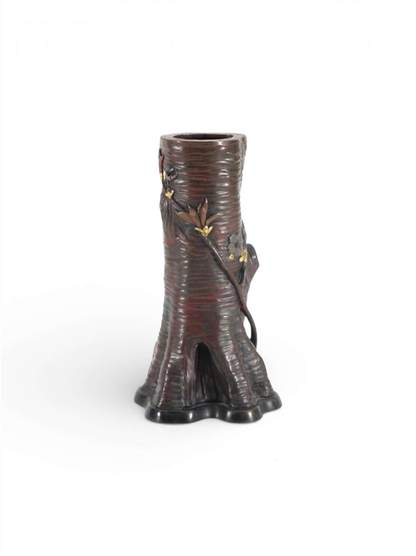 A Japanese Mixed-Metal Bronze Brush Pot
Meiji period