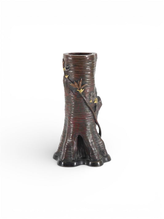 A Japanese Mixed-Metal Bronze Brush Pot
Meiji period