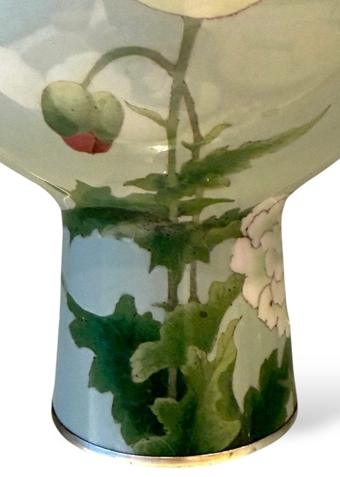 An Exceptional Japanese Cloisonné Enamel Vase with Peony in Full Bloom, signed Gotō Shōzaburō, Late Meiji period