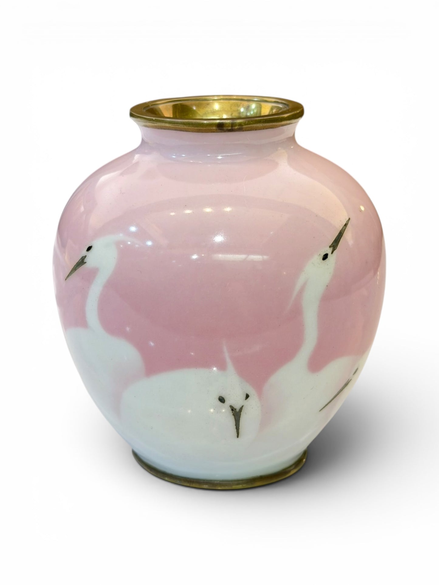 A Fine Japanese Musen Cloisonné Enamel Cabinet Vase
Attributed to Gonda Hirosuke. Meiji period.