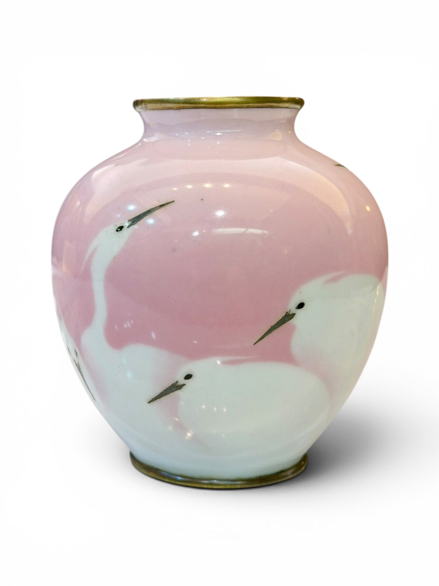 A Fine Japanese Musen Cloisonné Enamel Cabinet Vase
Attributed to Gonda Hirosuke. Meiji period.