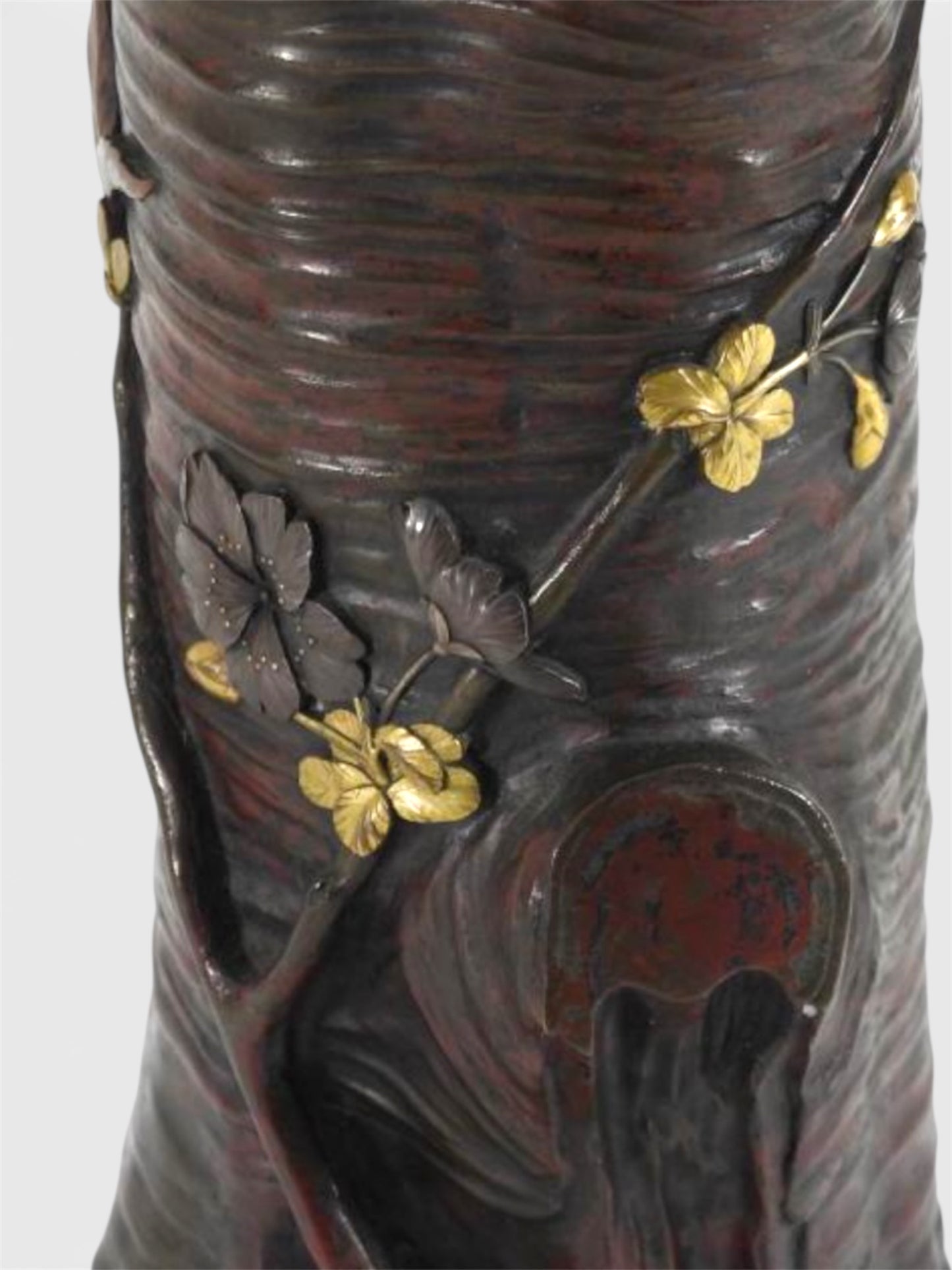 A Japanese Mixed-Metal Bronze Brush Pot
Meiji period